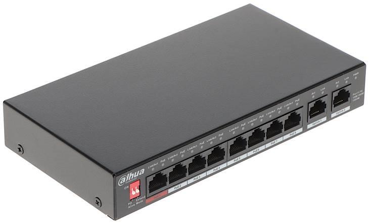 Switch | DAHUA | PFS3010-8GT-96 | Desktop/pedestal | Rack | 8x10Base-T / 100Base-TX / 1000Base-T | PoE ports 8 | 96 Watts | DH-PFS3010-8GT-96-V2