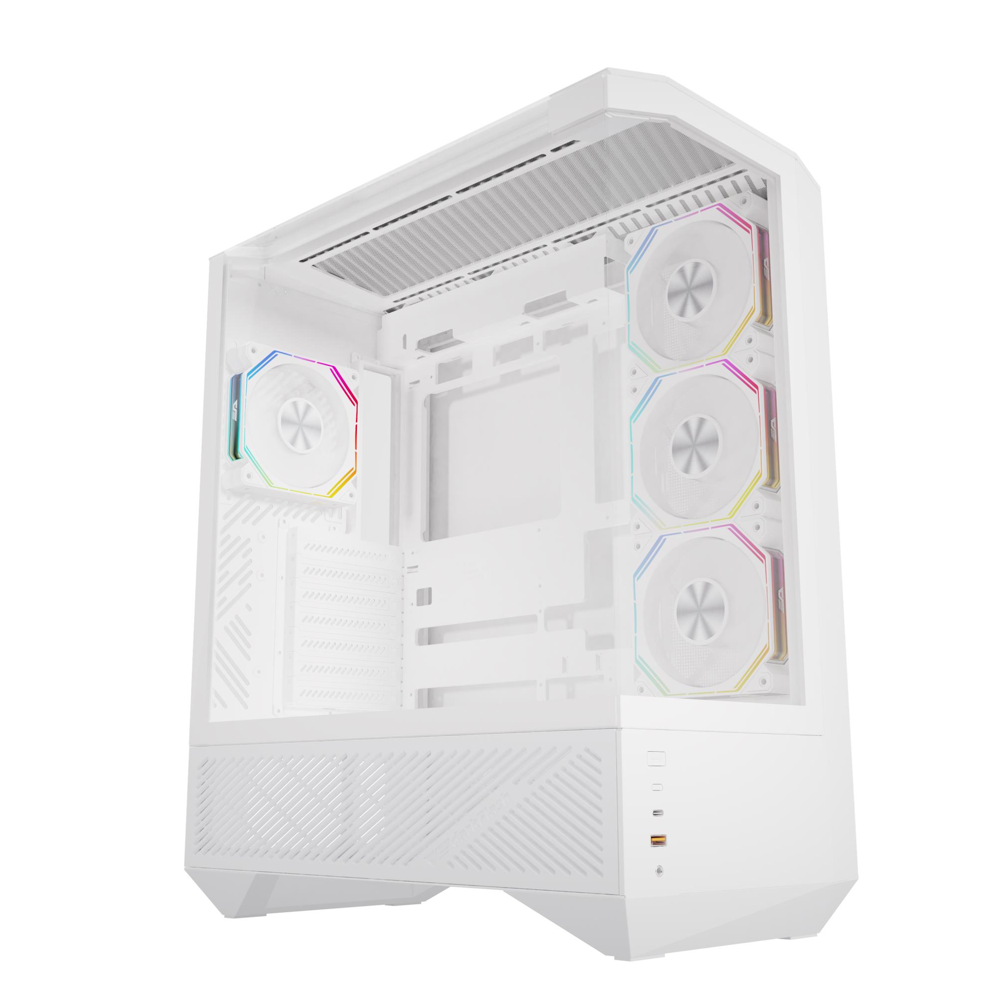 CASE MIDITOWER ATX W/O PSU/DY460 WHITE DARK FLASH