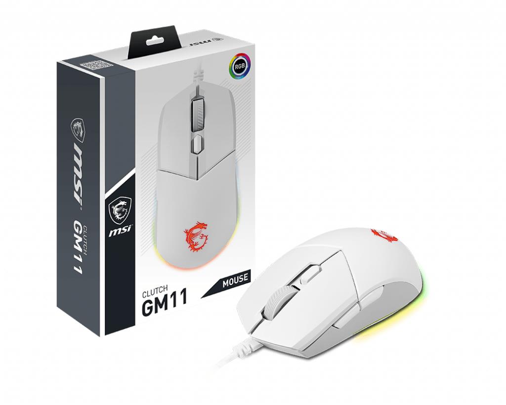Mиша USB OPTICAL GAMING CLUTCH GM11 WHITE MSI на малюнкі №6