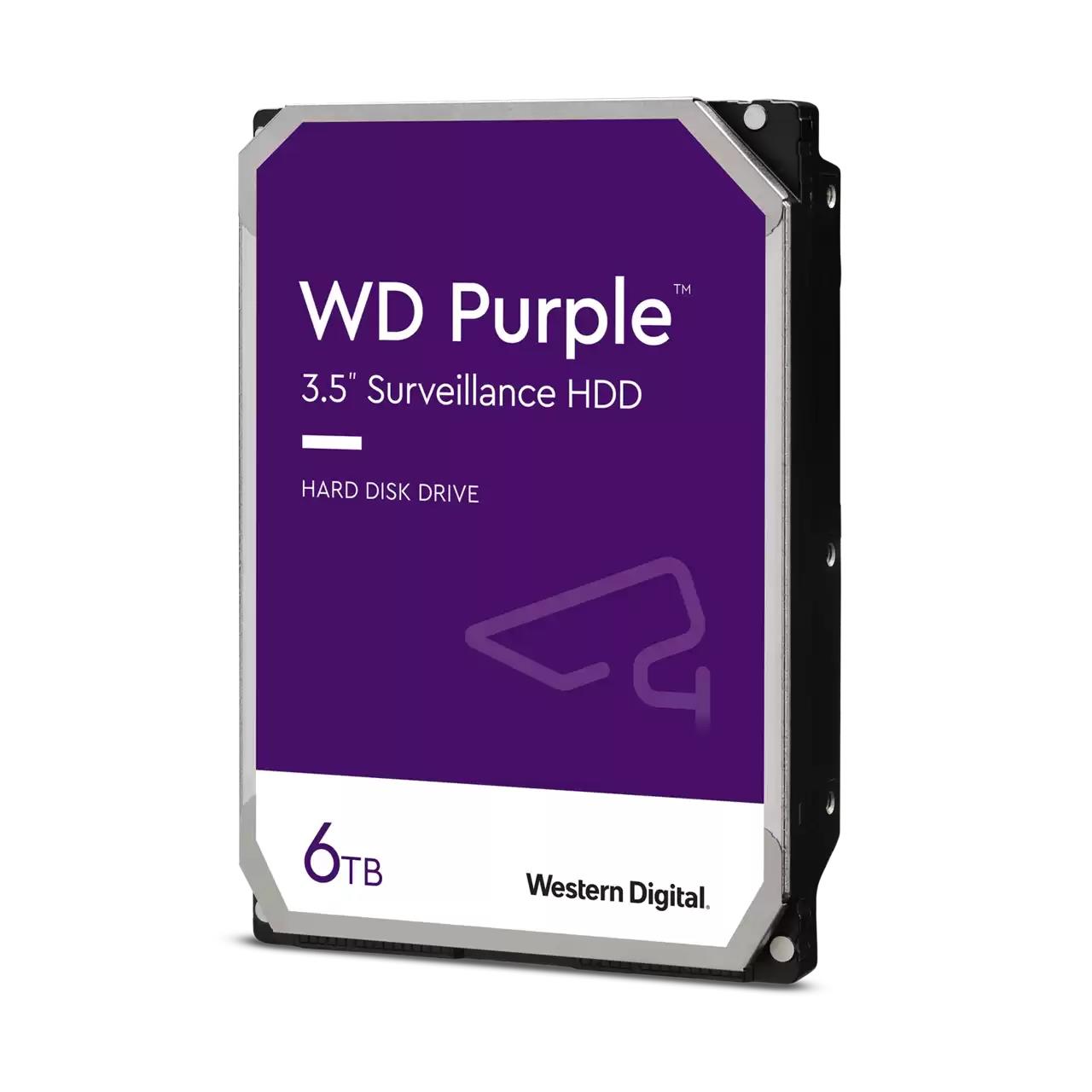HDD|WESTERN DIGITAL|Purple|6TB|SATA|256 MB|5400 rpm|3,5″|WD64PURZ