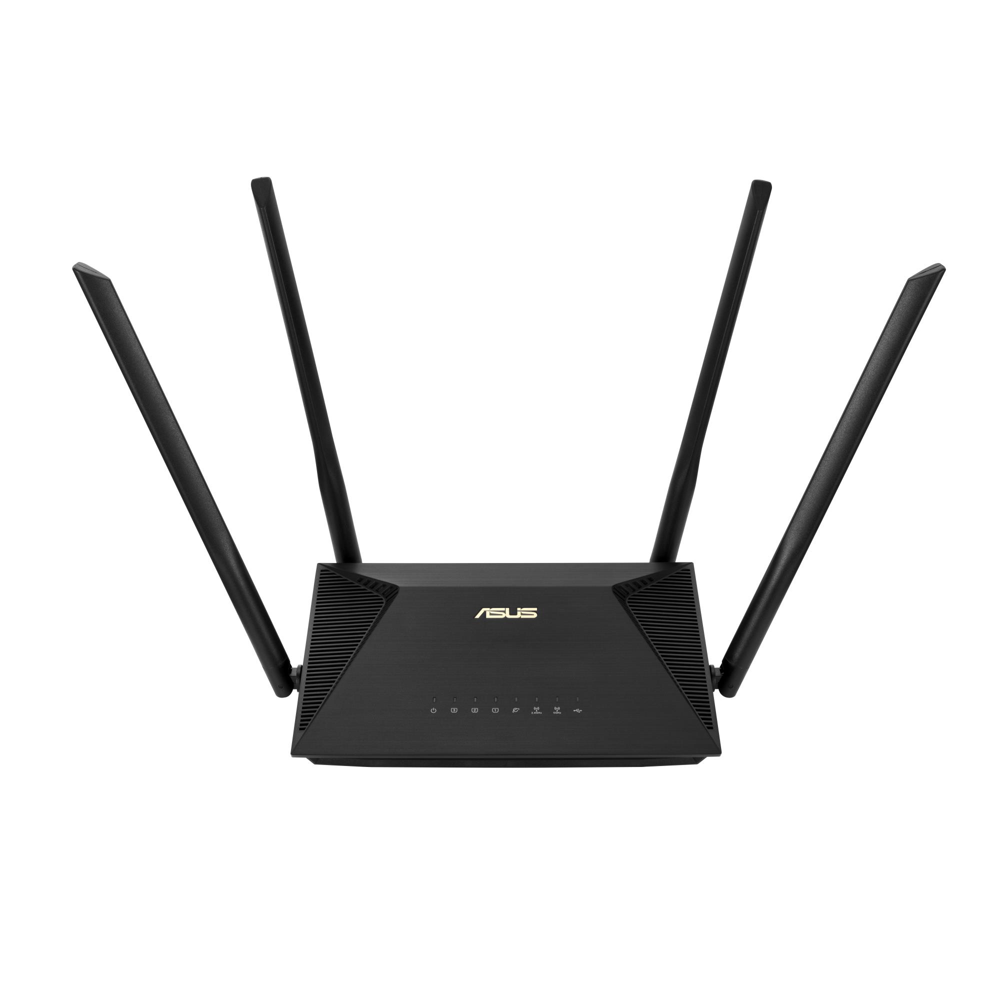 Wireless Router|ASUS|Wireless Router|1800 Mbps|Wi-Fi 6|USB|1 WAN|3×10/100/1000M|Number of antennas 4|RT-AX53U