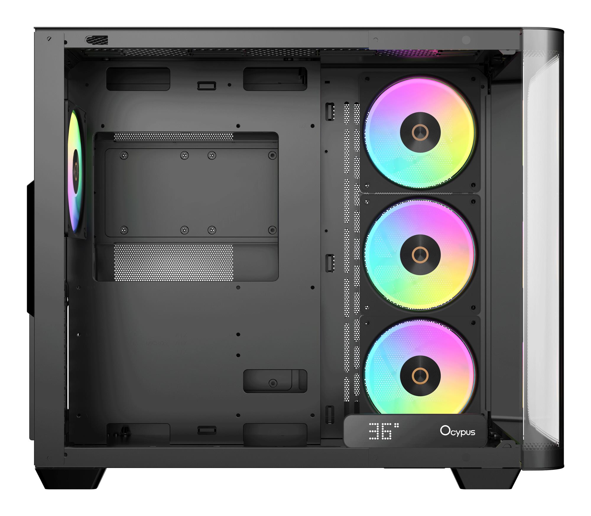 Корпус для компютера IOTA C70 BK CURVE ARGB DIGITAL (IOTA-C70-BKD400CD-GL) OCYPUS на малюнкі №6