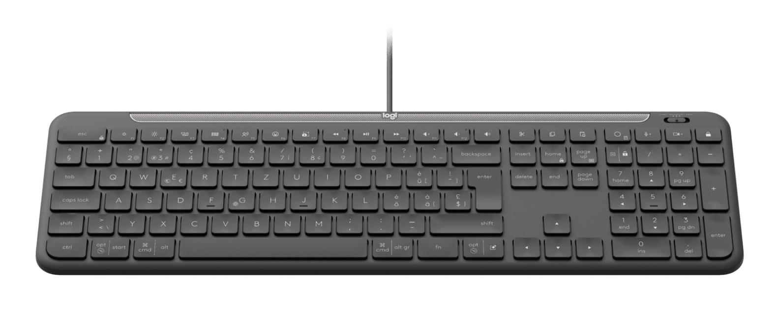 Клавіатура дротова LOGITECH Signature Slim  K620 Wired Keyboard for Business - GRAPHITE - US INTL - USB - N/A - INTNL-973 - USB-C на малюнкі №4