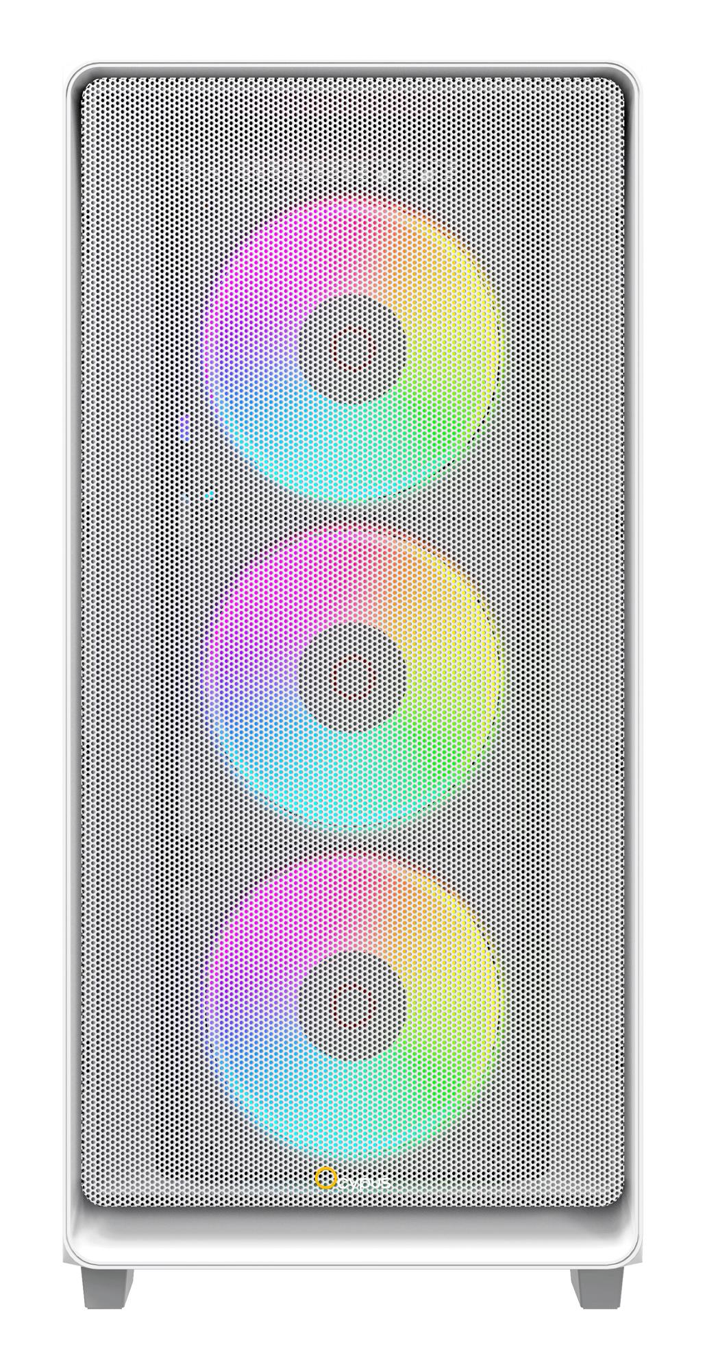 Корпус для компютера ATX W/O PSU GAMMA C60 WH ARGB (GAMMA-C60-WHG400XX-GL) OCYPUS на малюнкі №4