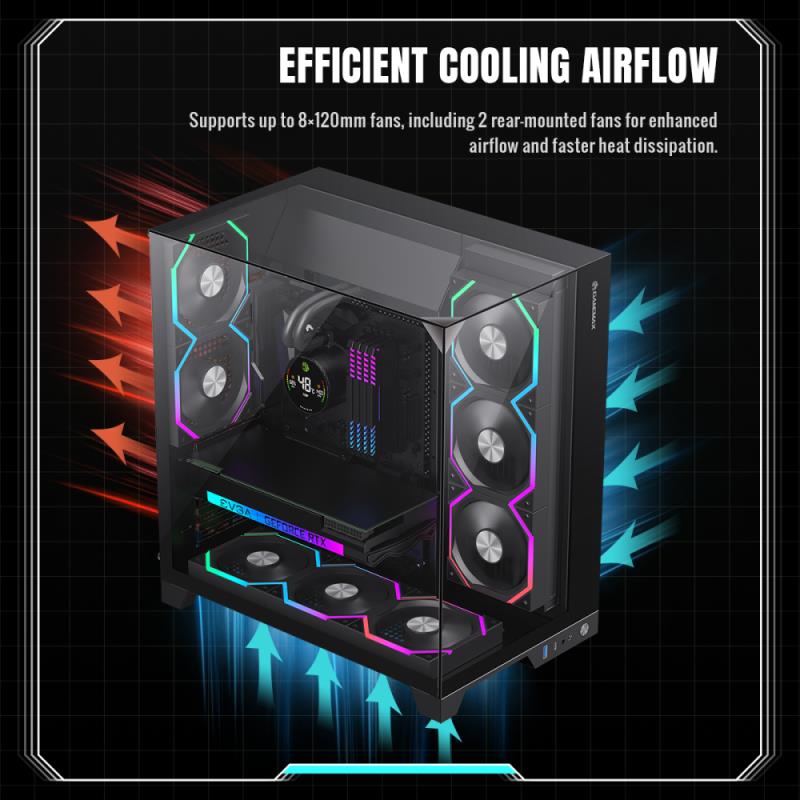 Корпус для компютера ATX W/O PSU INFINITY PRO BK GAMEMAX на малюнкі №9