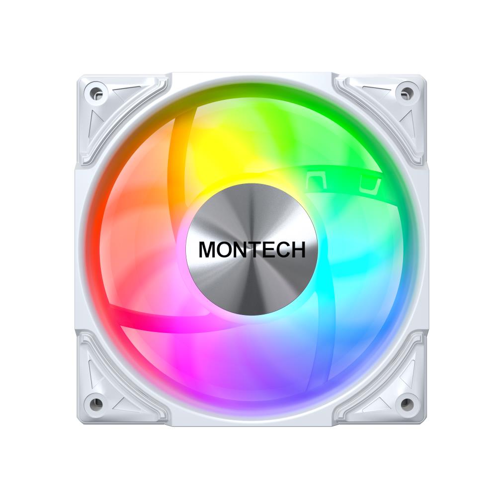 Корпусний вентилятор 120MM METAL PRO 12 ARGB PWM WHITE MONTECH на малюнкі №3