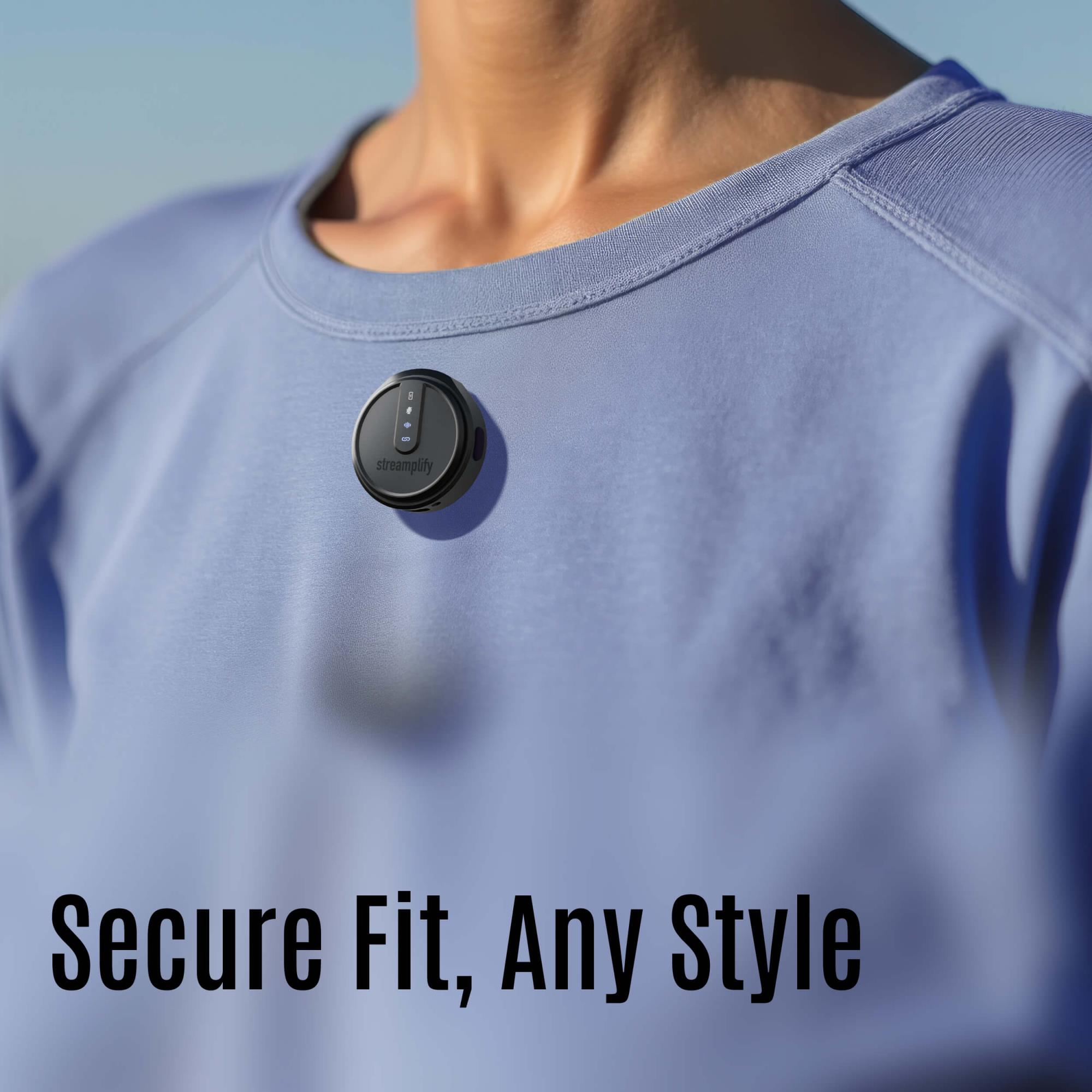 Мікрофон петличний бездротовий Streamplify MIC GO-48-WL, чорний на малюнкі №12