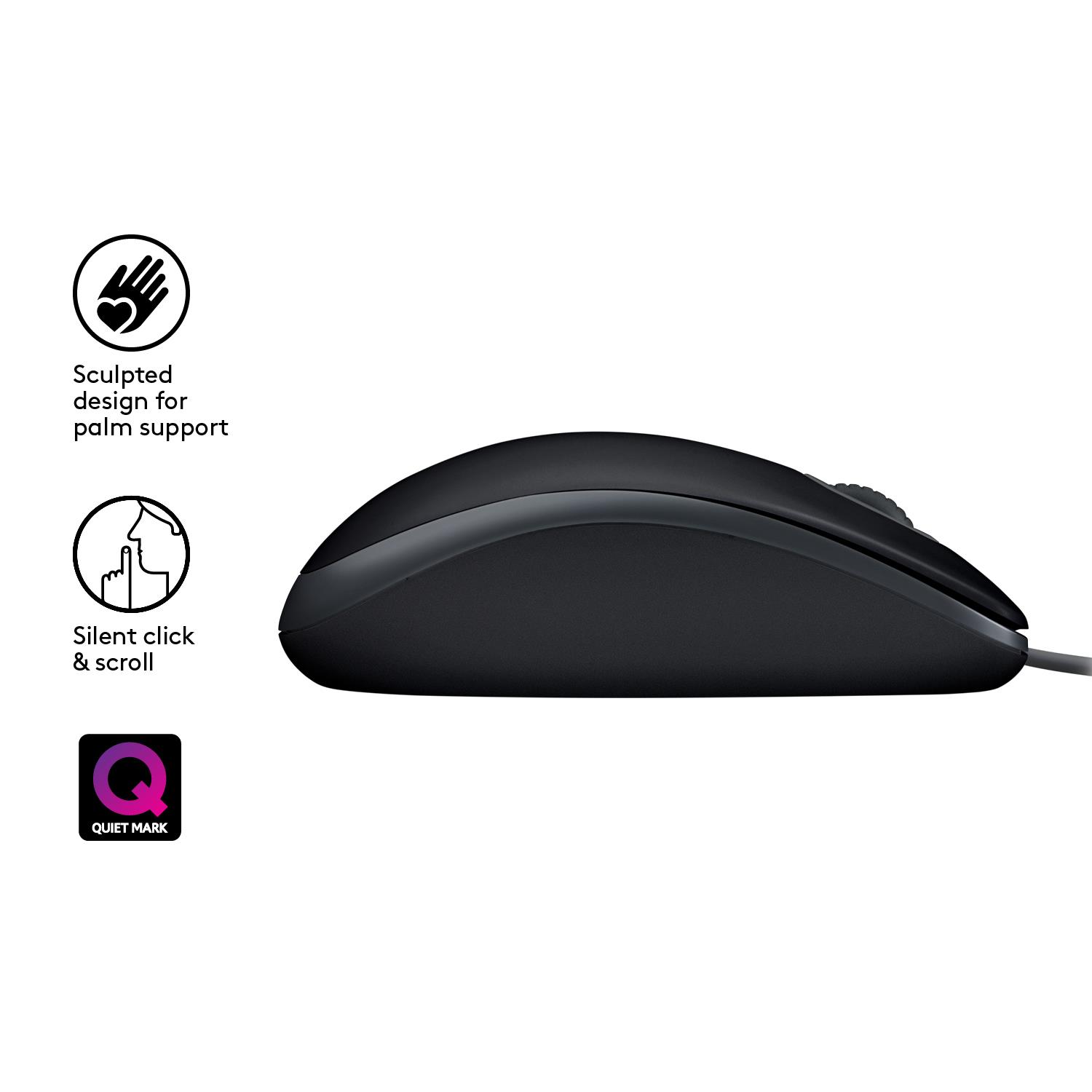 Миша Logitech B110 Silent Black (910-005508) на малюнкі №6