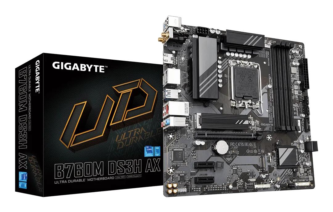 Mainboard|GIGABYTE|Intel B760 Express|LGA1700|Micro-ATX|Memory DDR5|Memory slots 4|B760MDS3HAX1.3