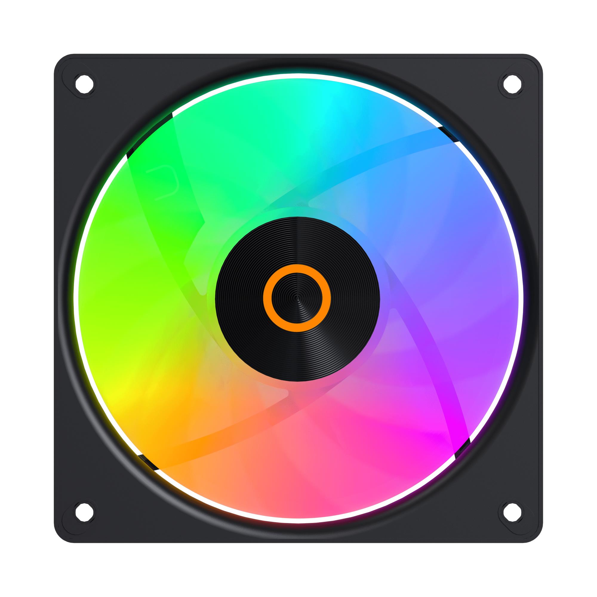 Набір із трьох вентиляторів для корпусу 120MM GAMMA F12 ELITE BK ARGB 3 IN 1 (GAMMA-F12-BK3AM00E-GL) OCYPUS на малюнкі №3