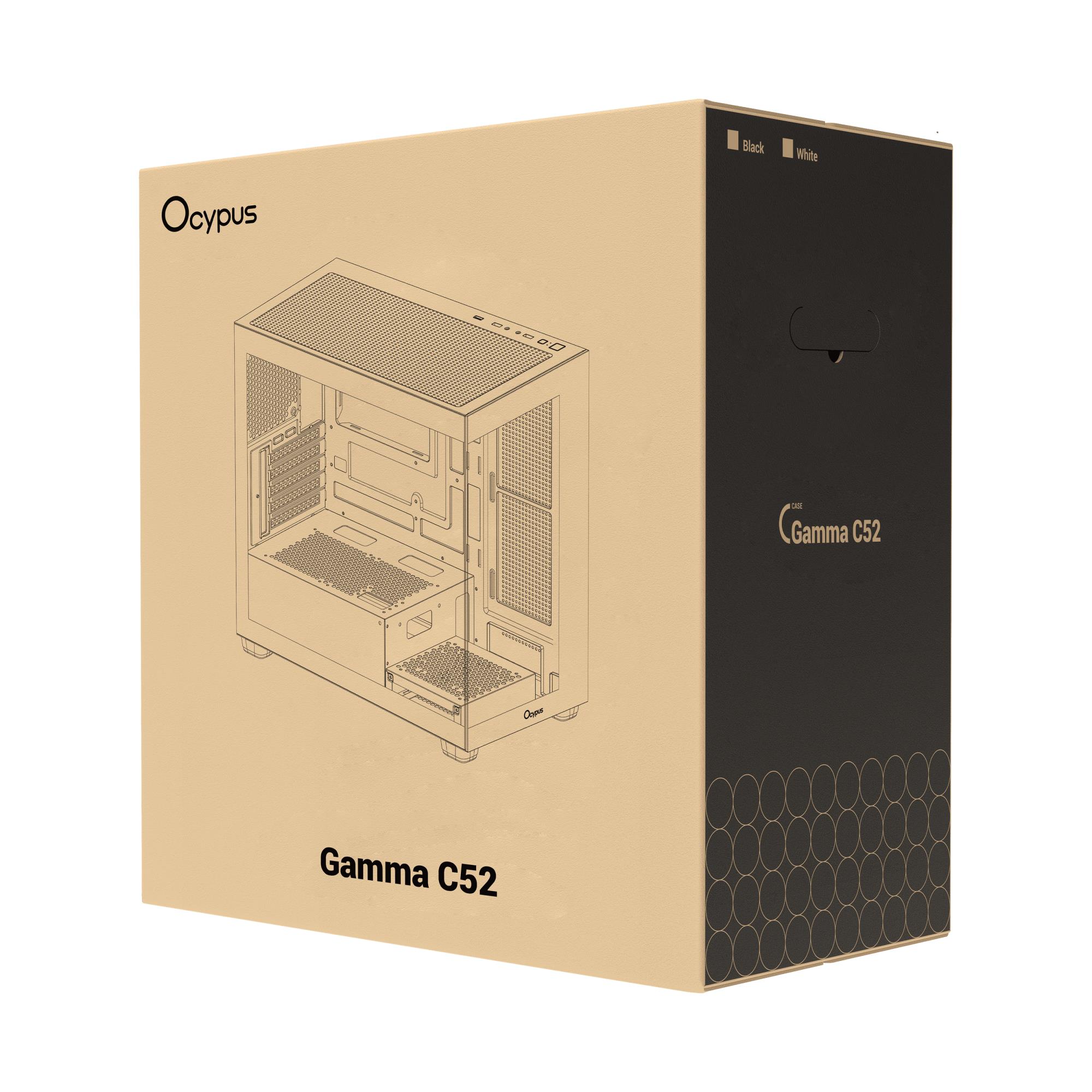 Корпус для компютера MATX W/O PSU GAMMA C52 WH (GAMMA-C52-WHD000XX-GL) OCYPUS на малюнкі №11