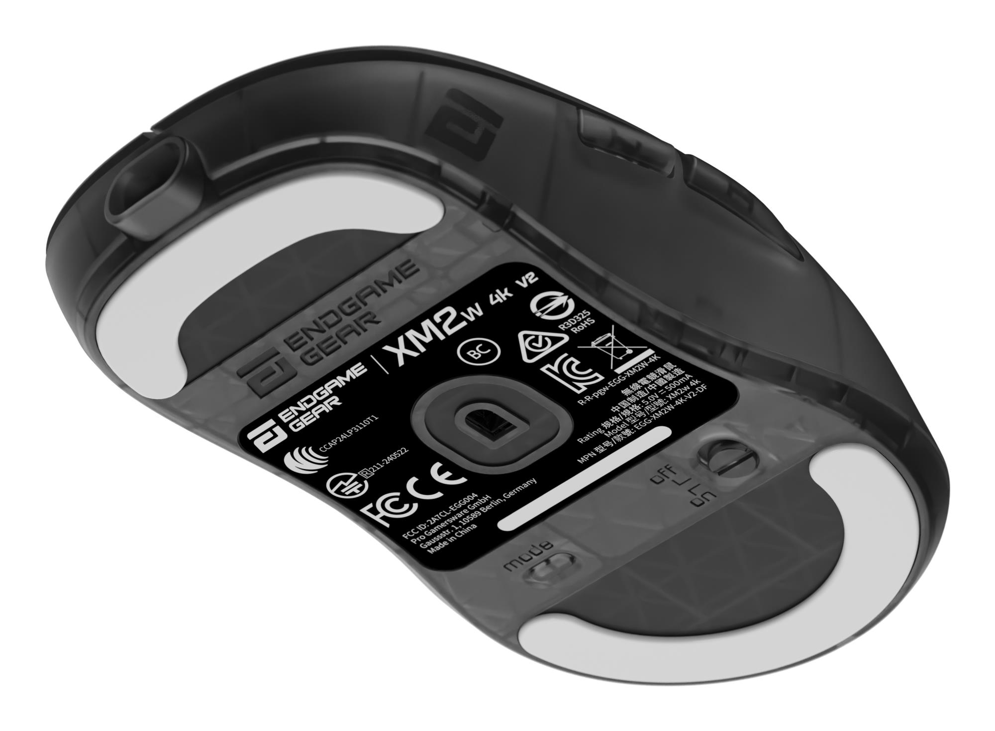 Миша ігрова бездротова Endgame Gear XM2w 4k v2, чорний (прозорий) на малюнкі №12