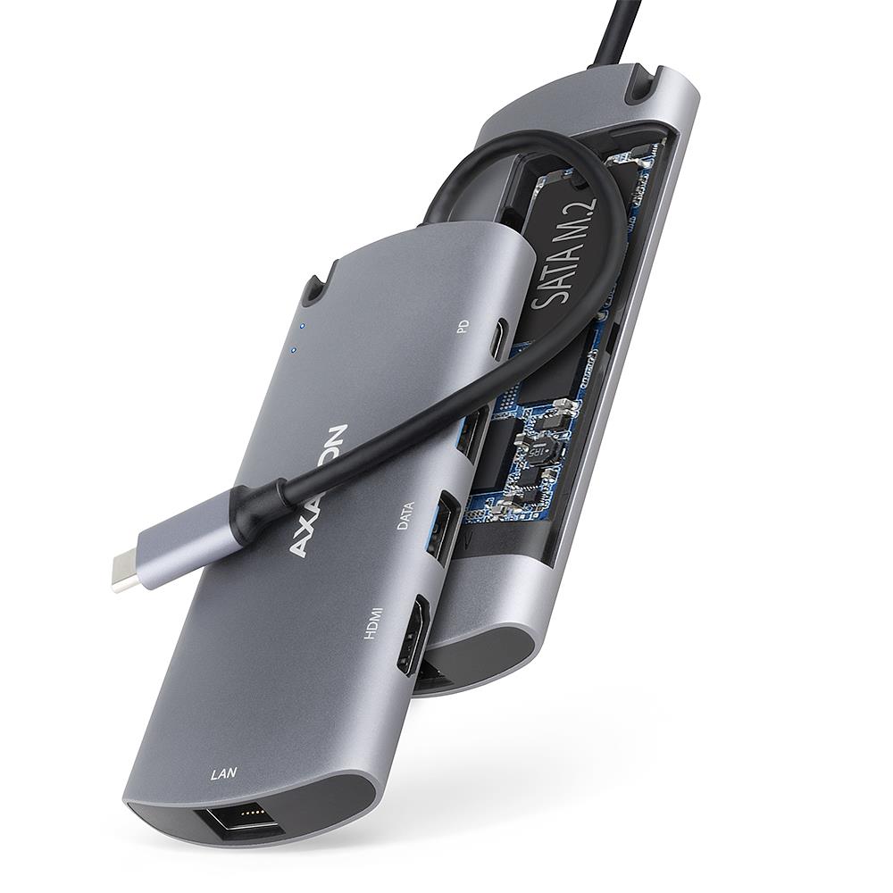 I/O HUB USB-C 6IN1 SATA M.2/0.18 M HMC-6 M2 AXAGON