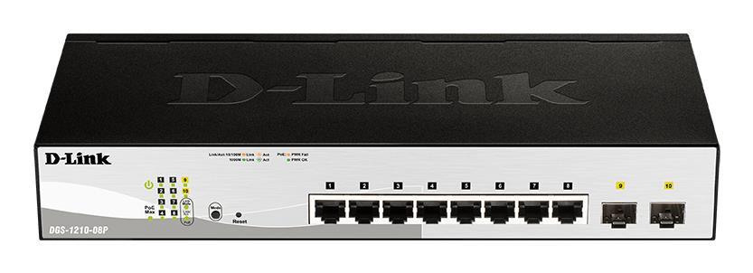 Net Switch 8PORT 10/100/1000/SFP PoE DGS-1210-08P/E D-Link
