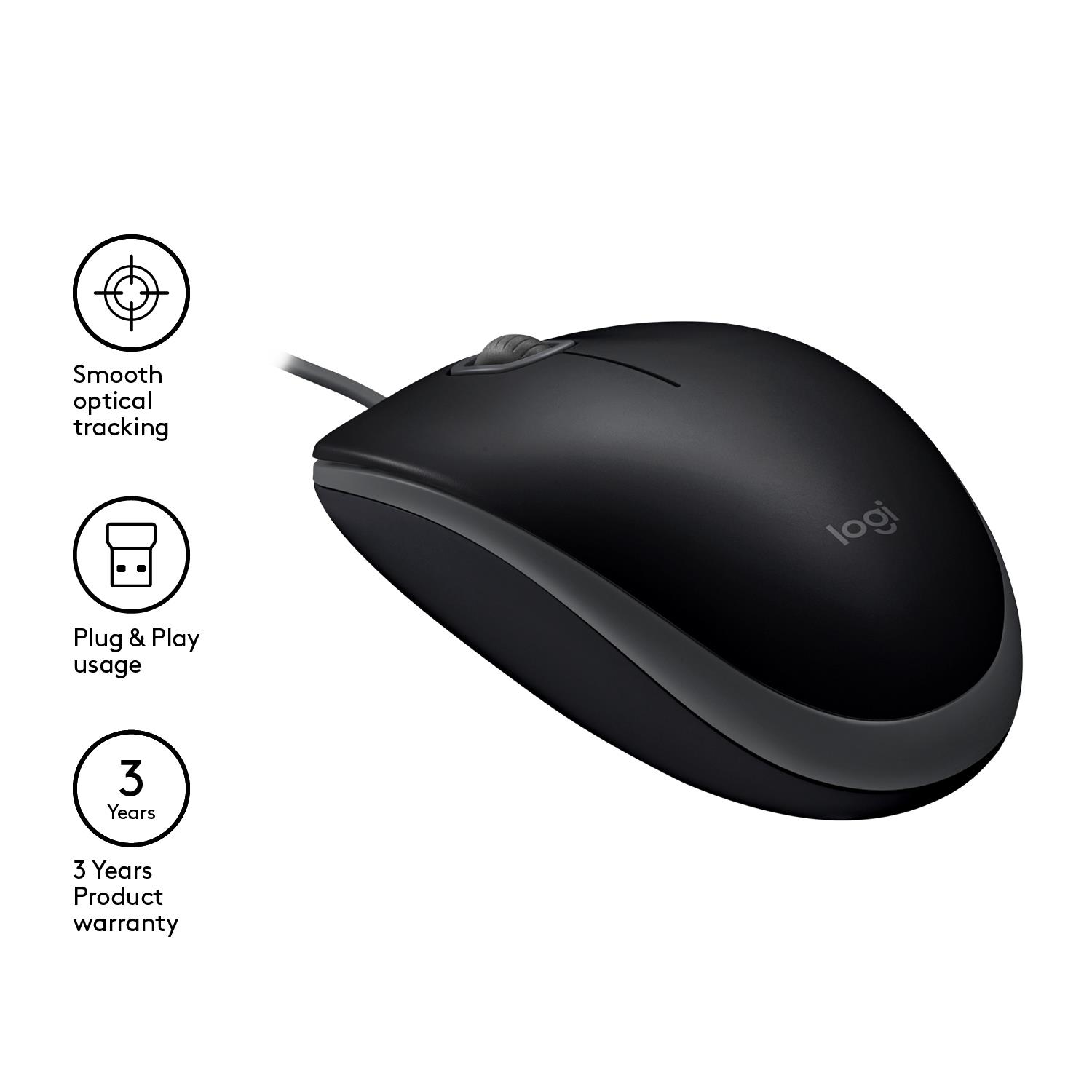 Миша Logitech B110 Silent Black (910-005508) на малюнкі №7
