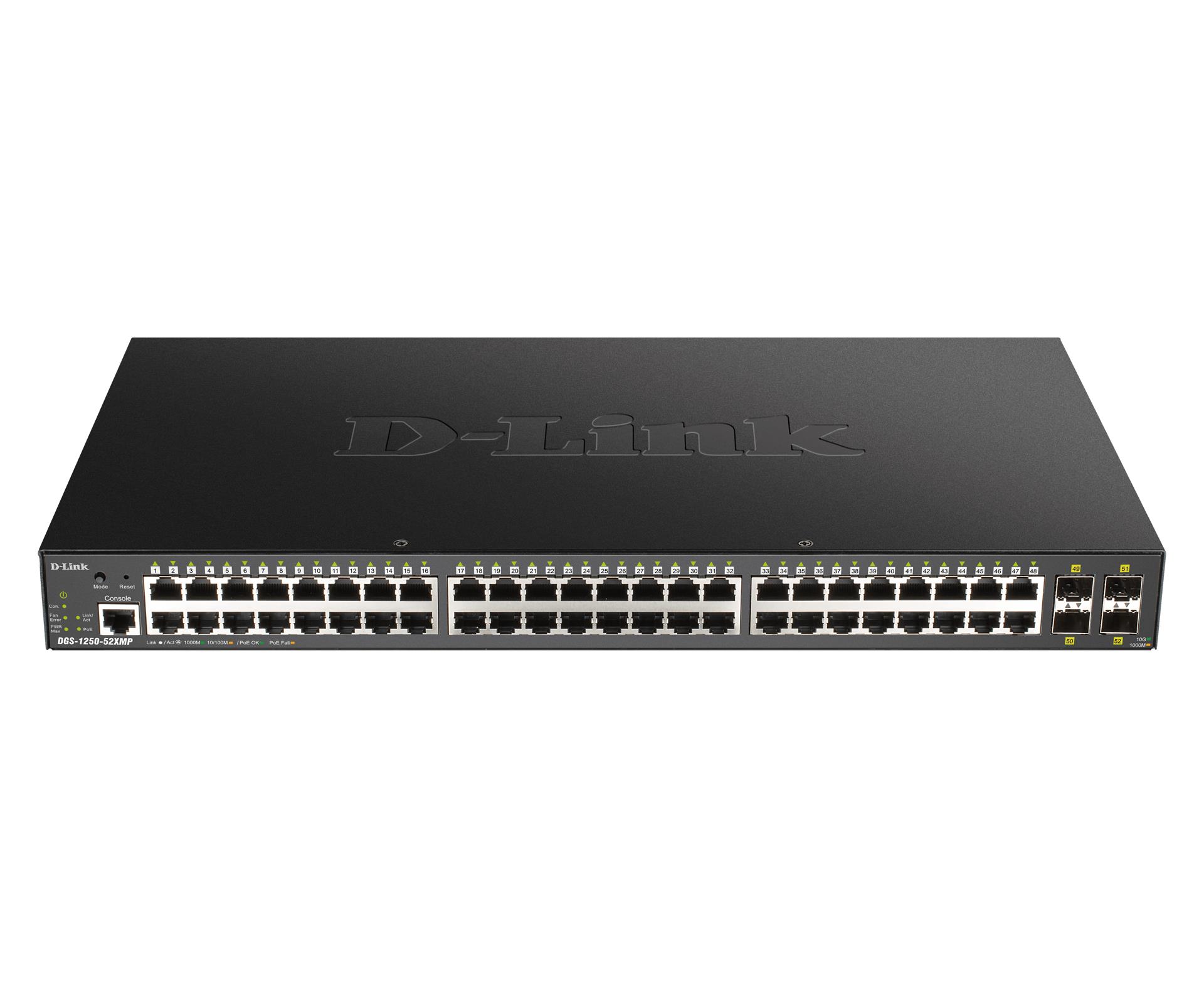 Net Switch 48PORT 10/100/1000/SFP+ DGS-1250-52XMP/E D-Link