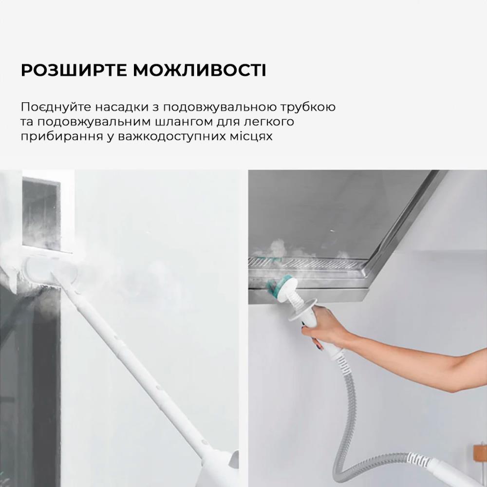 Багатофункціональний пароочисник Deerma Multi-function Steam Cleaner 1600W White (DEM-ZQ610) на малюнкі №11