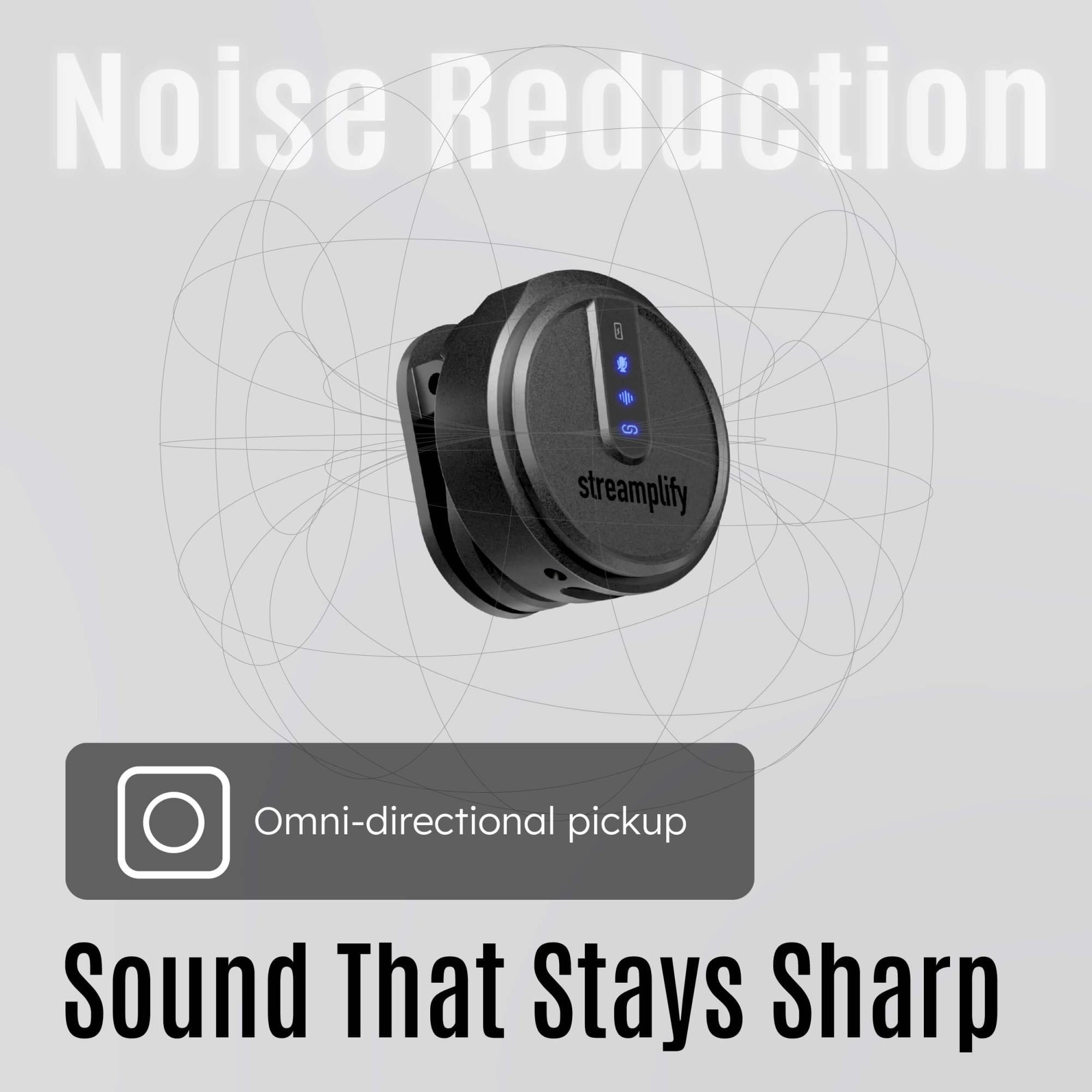 Мікрофон петличний бездротовий Streamplify MIC GO-48-WL, чорний на малюнкі №16