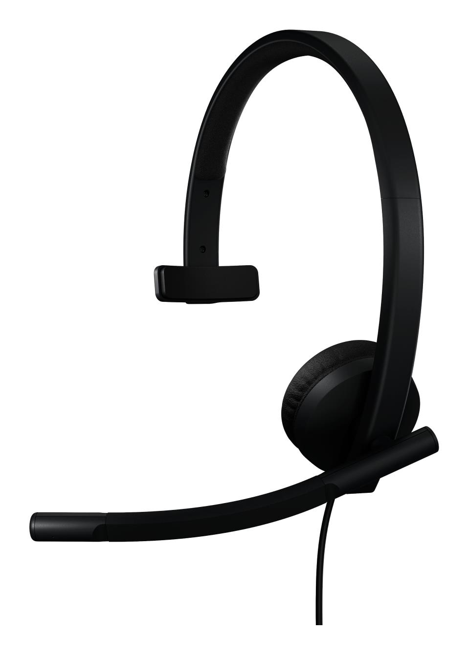Гарнітура з вбудованим мікрофоном LOGITECH H570e Corded Mono USB Headset (Teams version) - BLACK - EMEA28-935 - USB-A на малюнкі №1