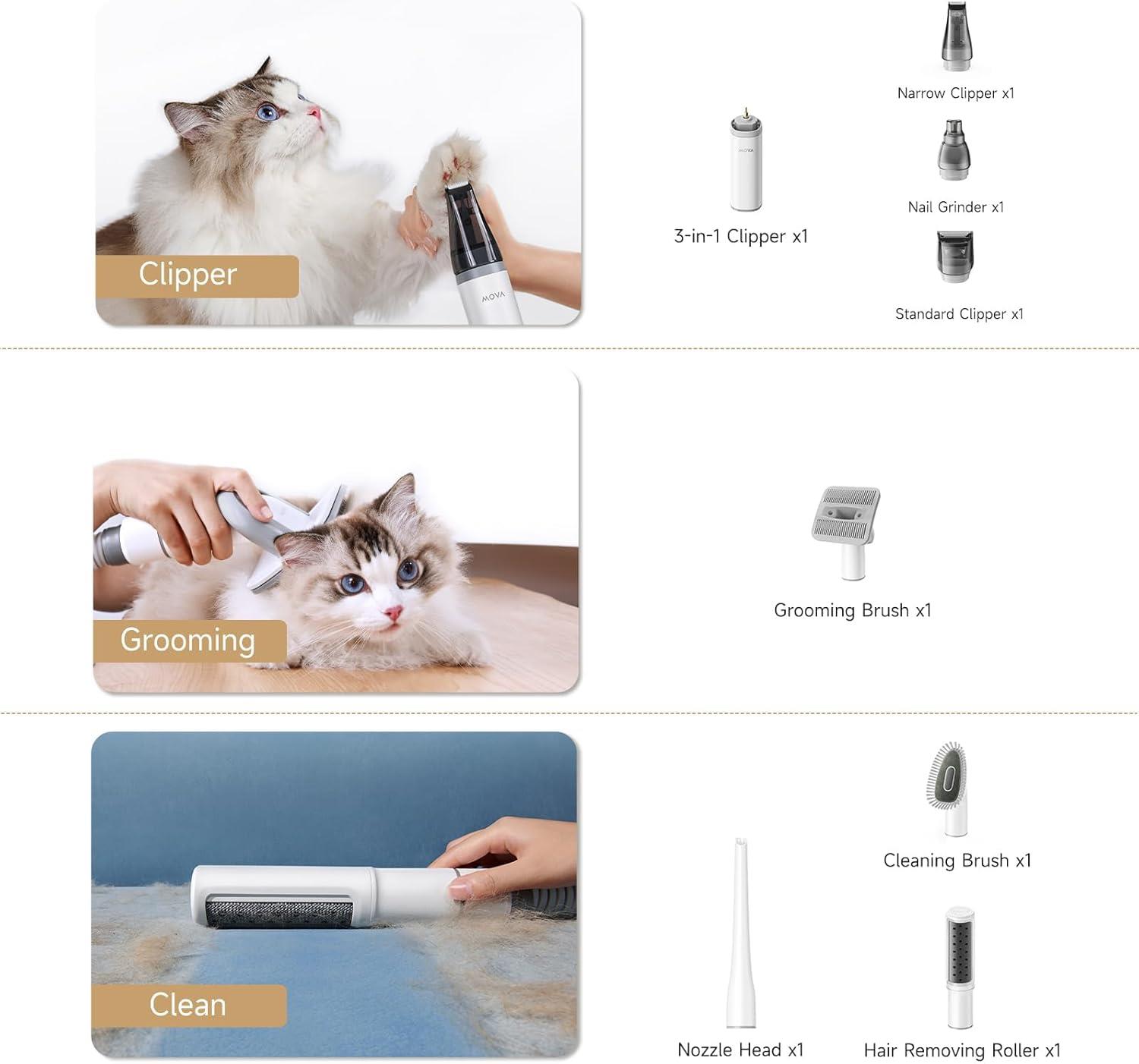 Набір для грумінгу Mova Pet Grooming G1Pro CH2 (Білий) дивитися зображення № 5