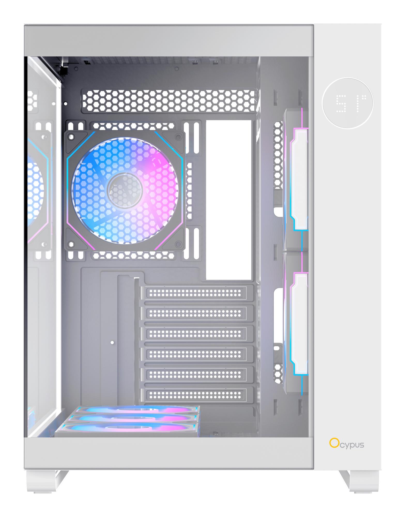 Корпус для компютера ATX W/O PSU IOTA C70 WH ARGB (IOTA-C70-WHD600XX-GL) OCYPUS на малюнкі №3