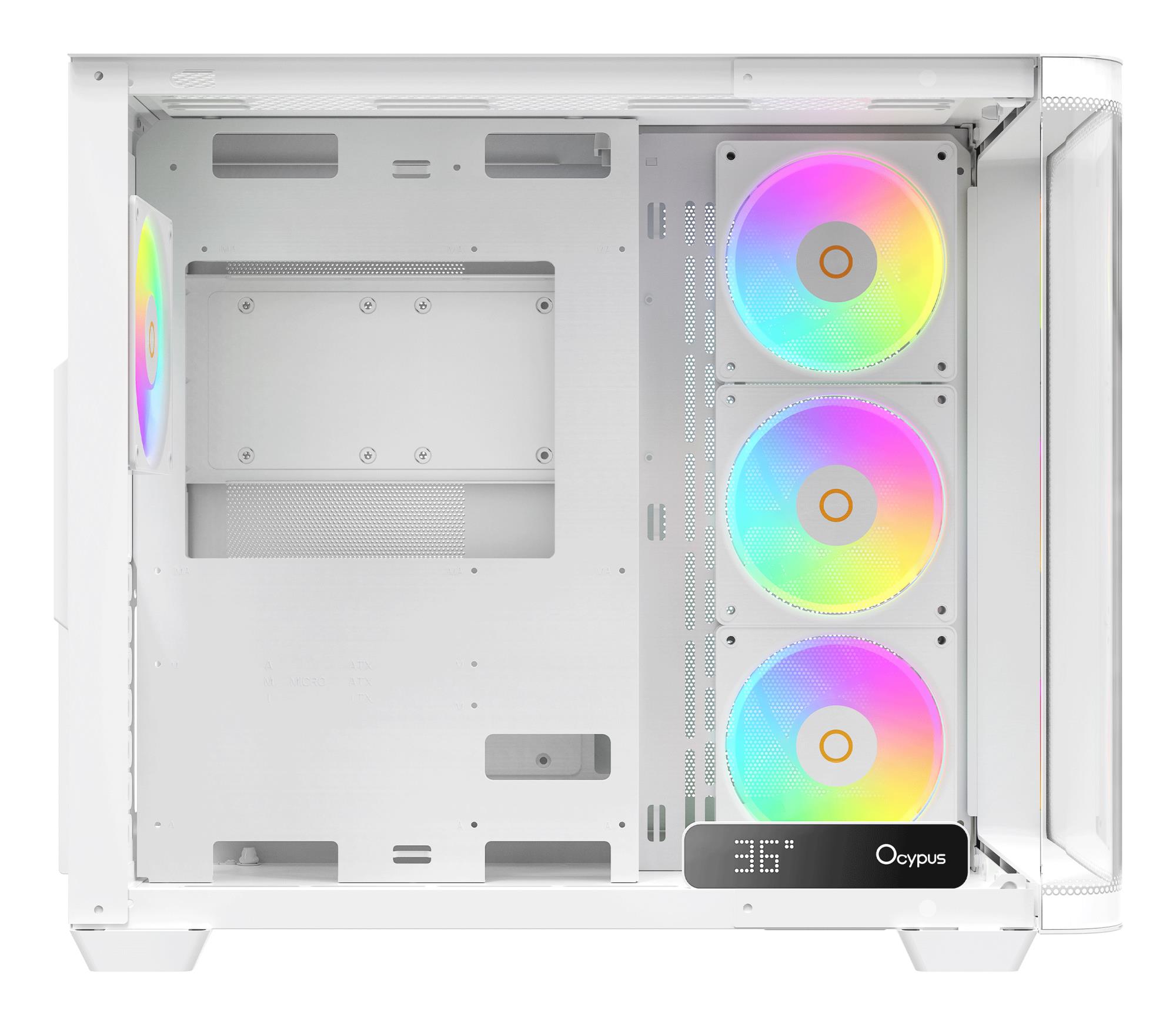 Корпус для компютера IOTA C70 WH CURVE ARGB DIGITAL (IOTA-C70-WHD400CD-GL) OCYPUS на малюнкі №6