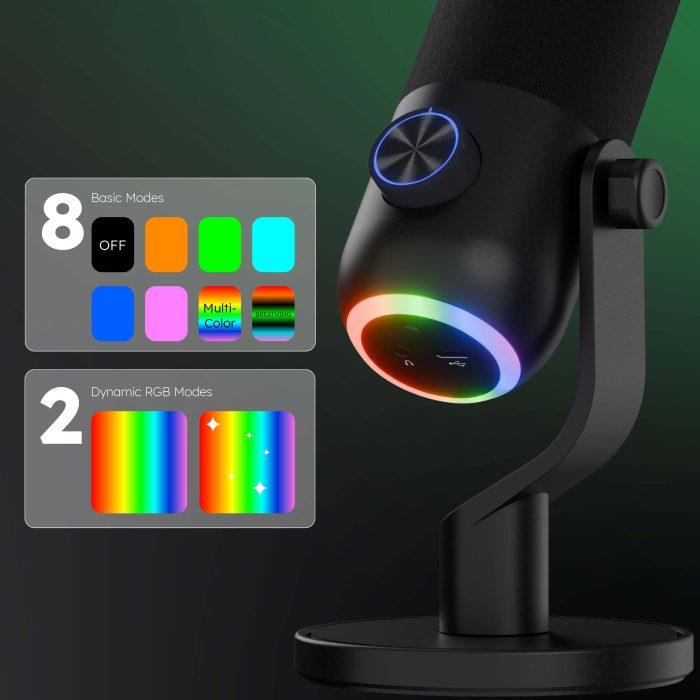 Мікрофон Streamplify MIC MINI-48-RGB-ST, чорний на малюнкі №16