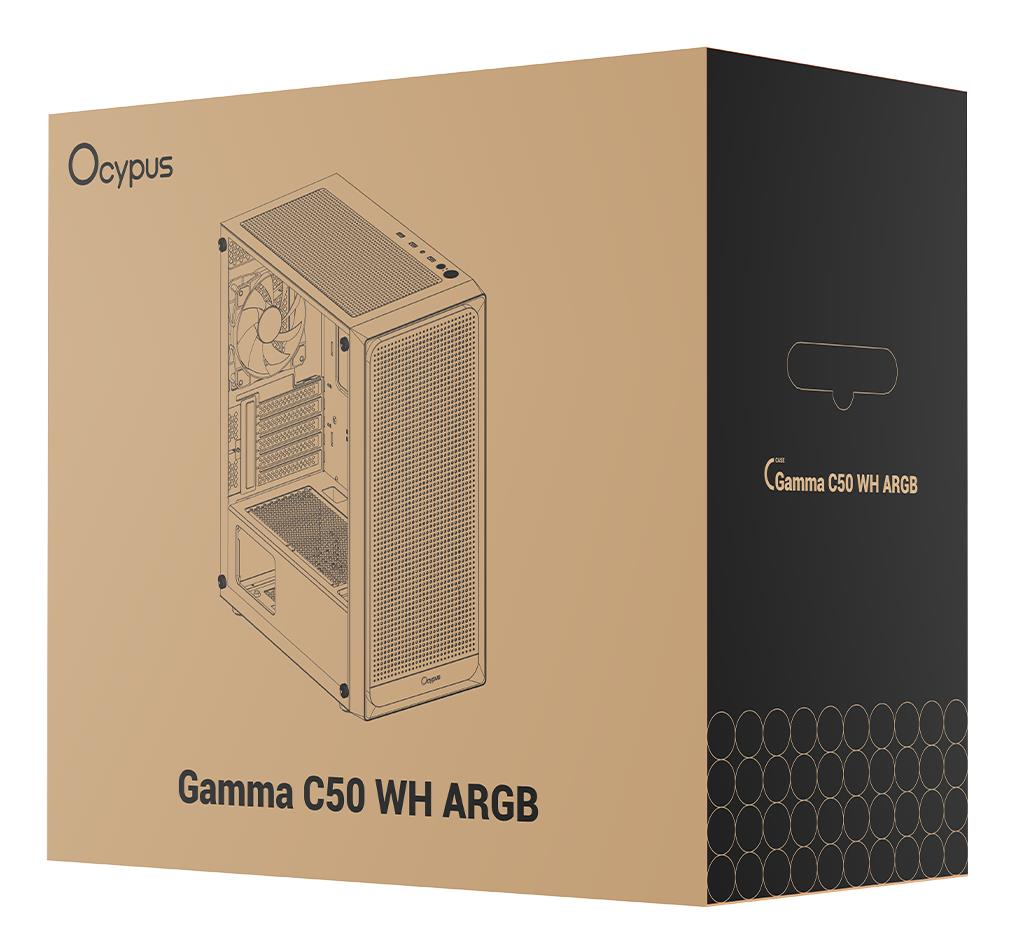 Корпус для компютера MATX W/O PSU GAMMA C50 WH ARGB (GAMMA-C50-WHG400XX-GL) OCYPUS на малюнкі №10