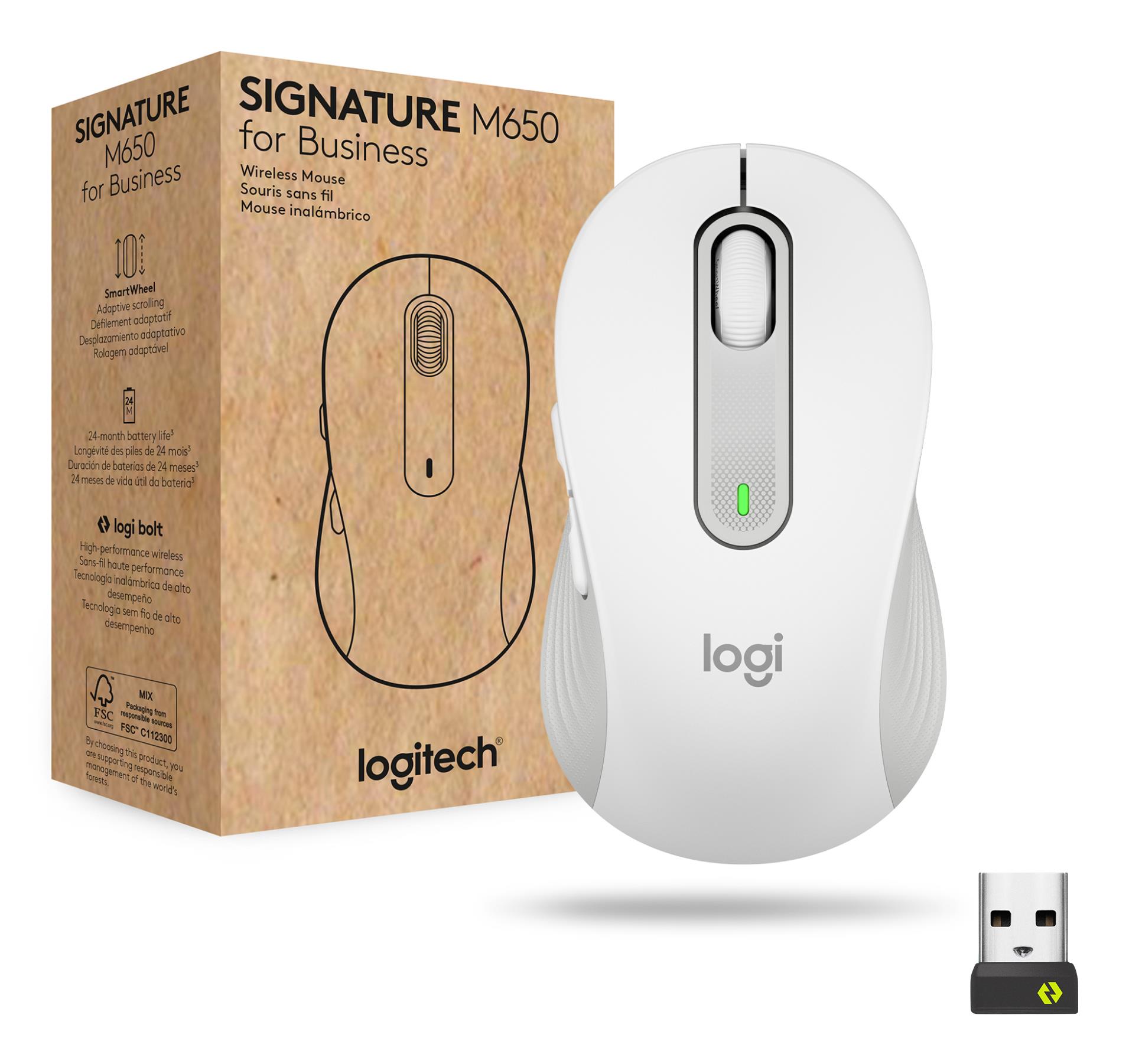 Миша бездротова Logitech Signature M650 Off White (910-006275) на малюнкі №8