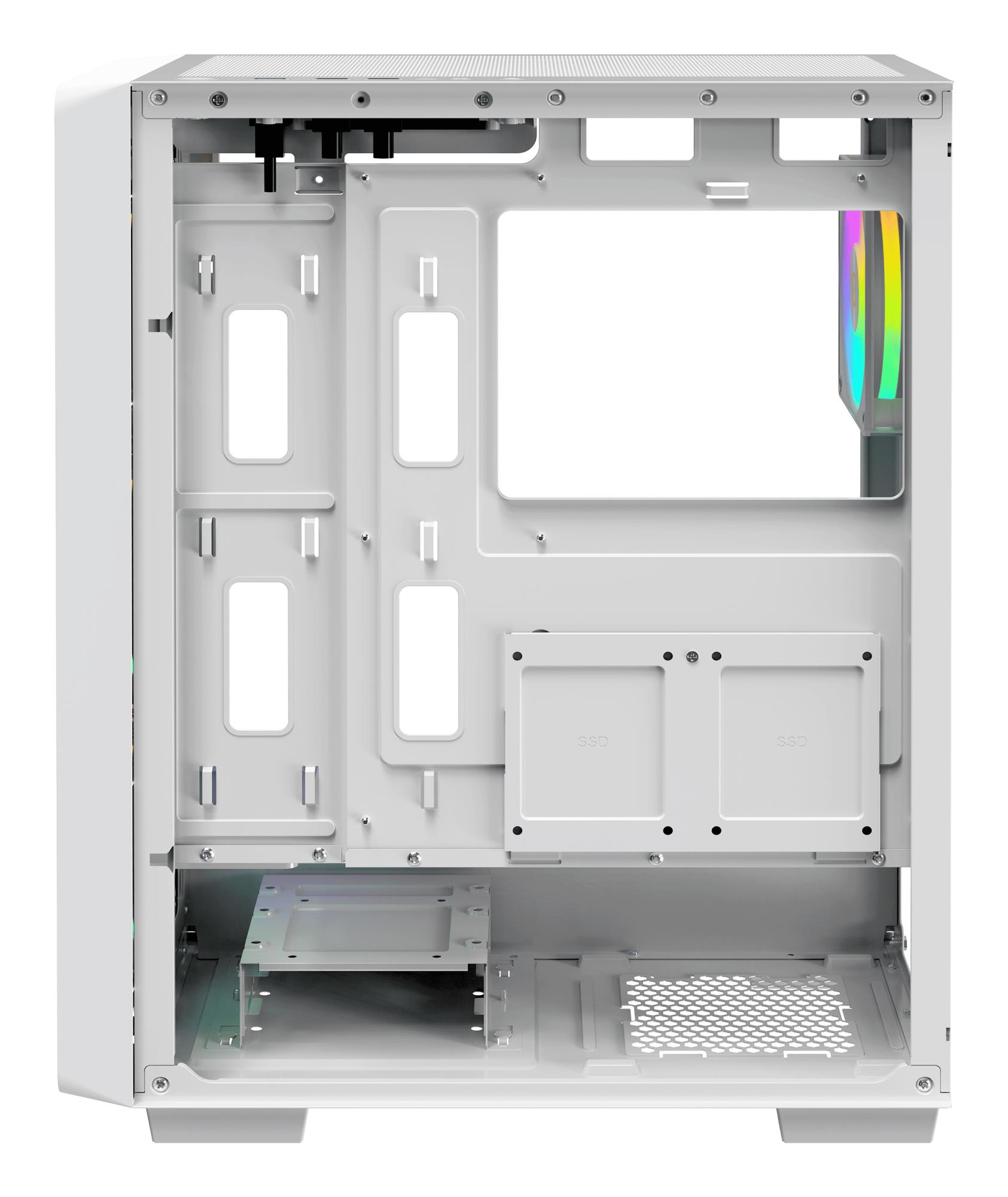 Корпус для компютера ATX W/O PSU GAMMA C60 WH ARGB (GAMMA-C60-WHG400XX-GL) OCYPUS на малюнкі №9