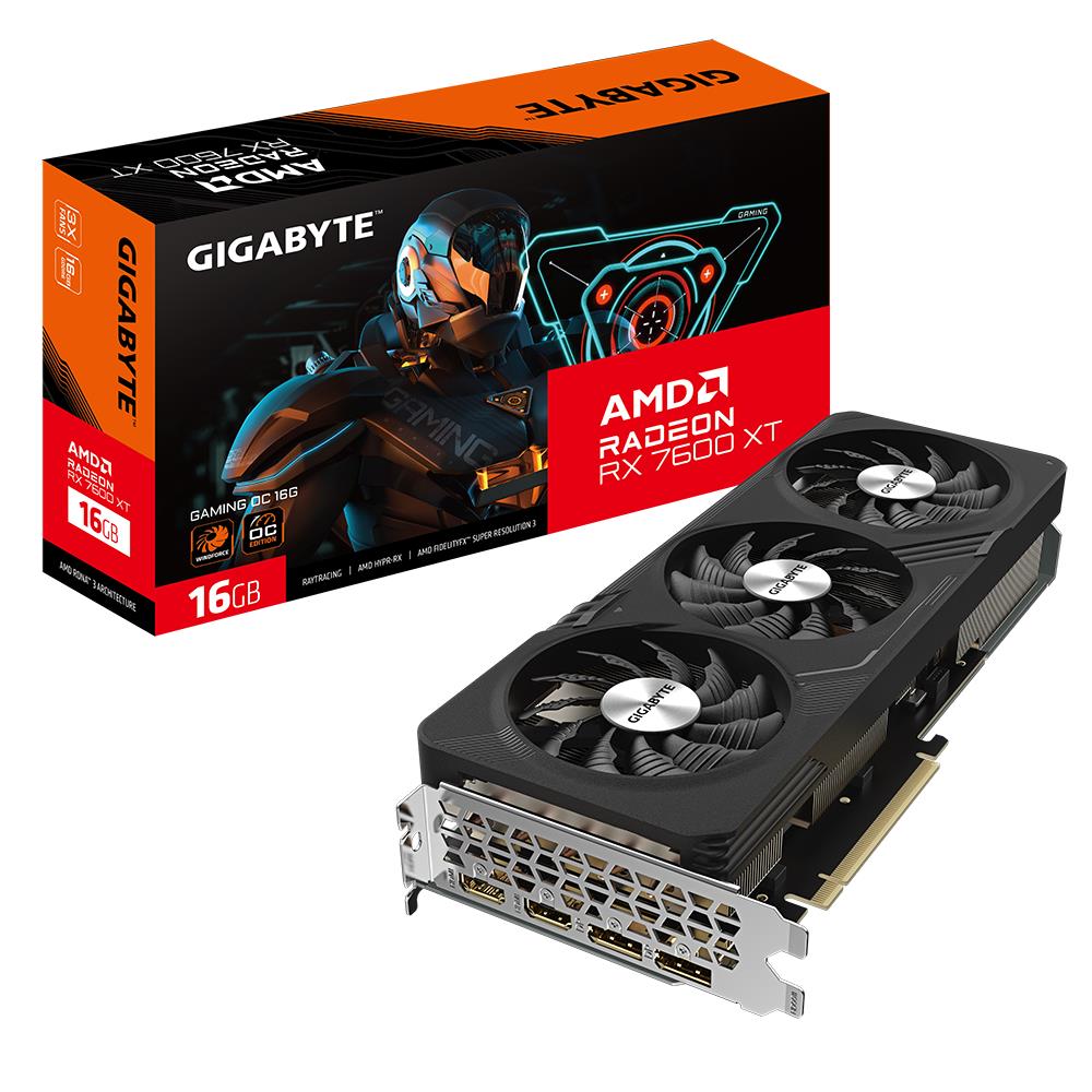 Graphics Card|GIGABYTE|AMD Radeon RX 7600 XT|16 GB|GDDR6|128 bit|PCIE 4.0 16x|2xHDMI|2xDisplayPort|R76XTGAMINGOC-16GDG10
