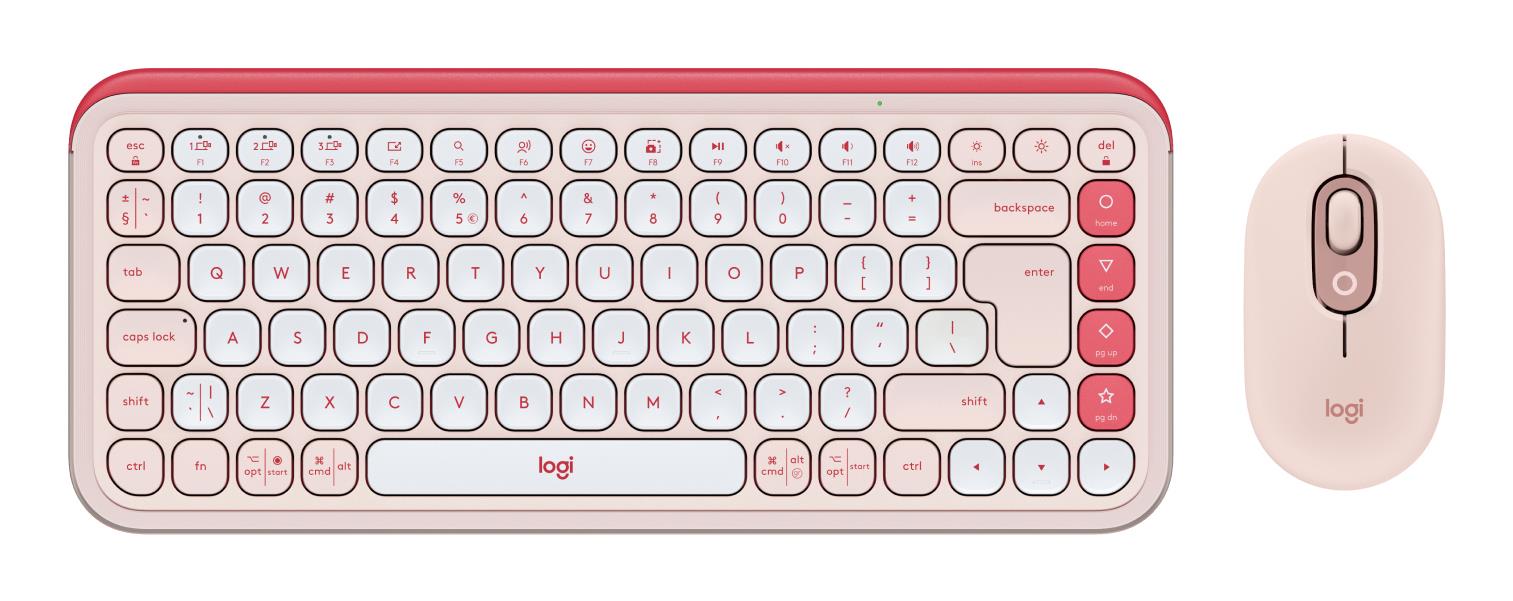 Keyboard +mouse Combo Pop Icon/Rose 920-013142 Logitech