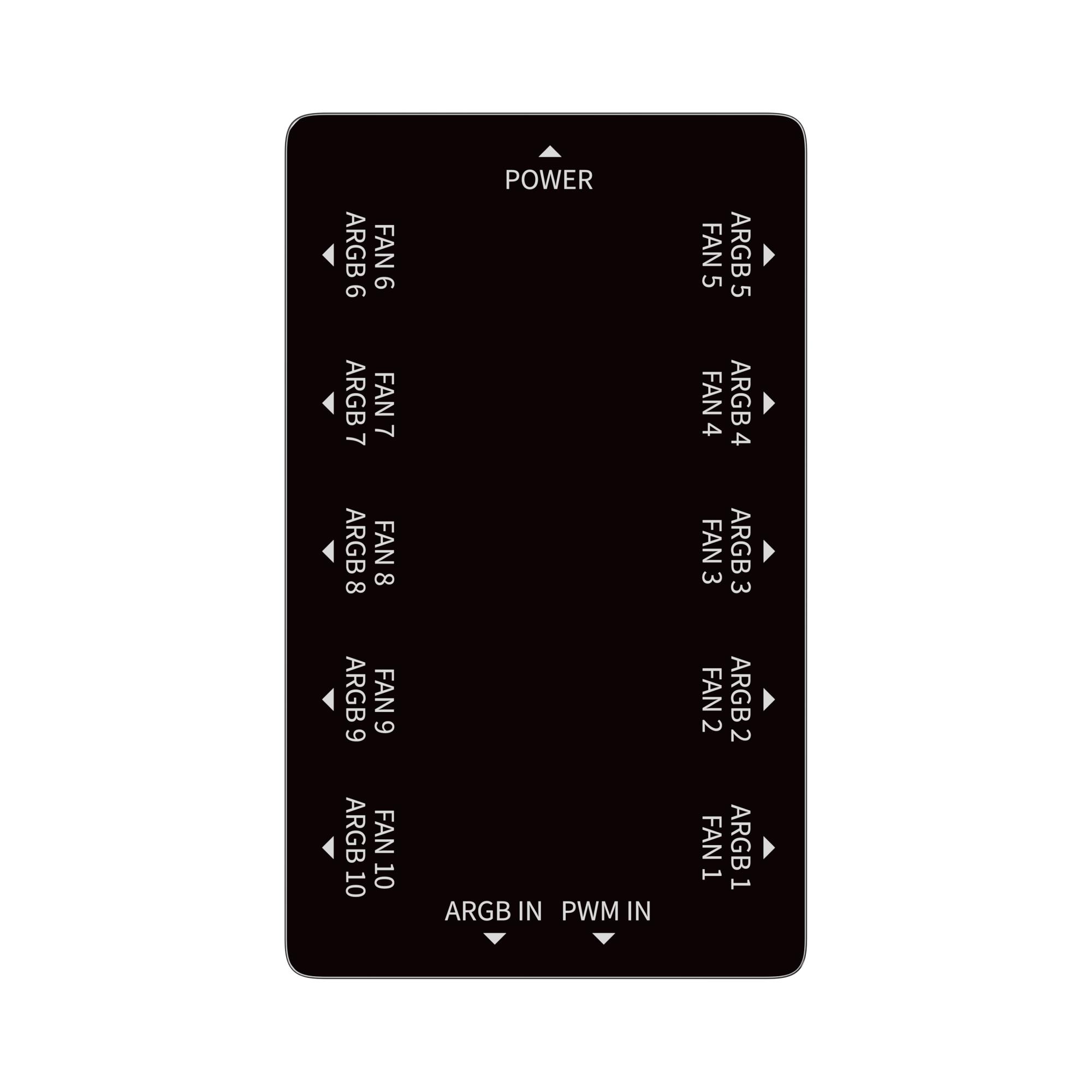 Розгалужувач вентиляторів корпусу ПК DELTA EH10 BK (DELTA-EH10-BKN00XXX-GL) OCYPUS на малюнкі №4