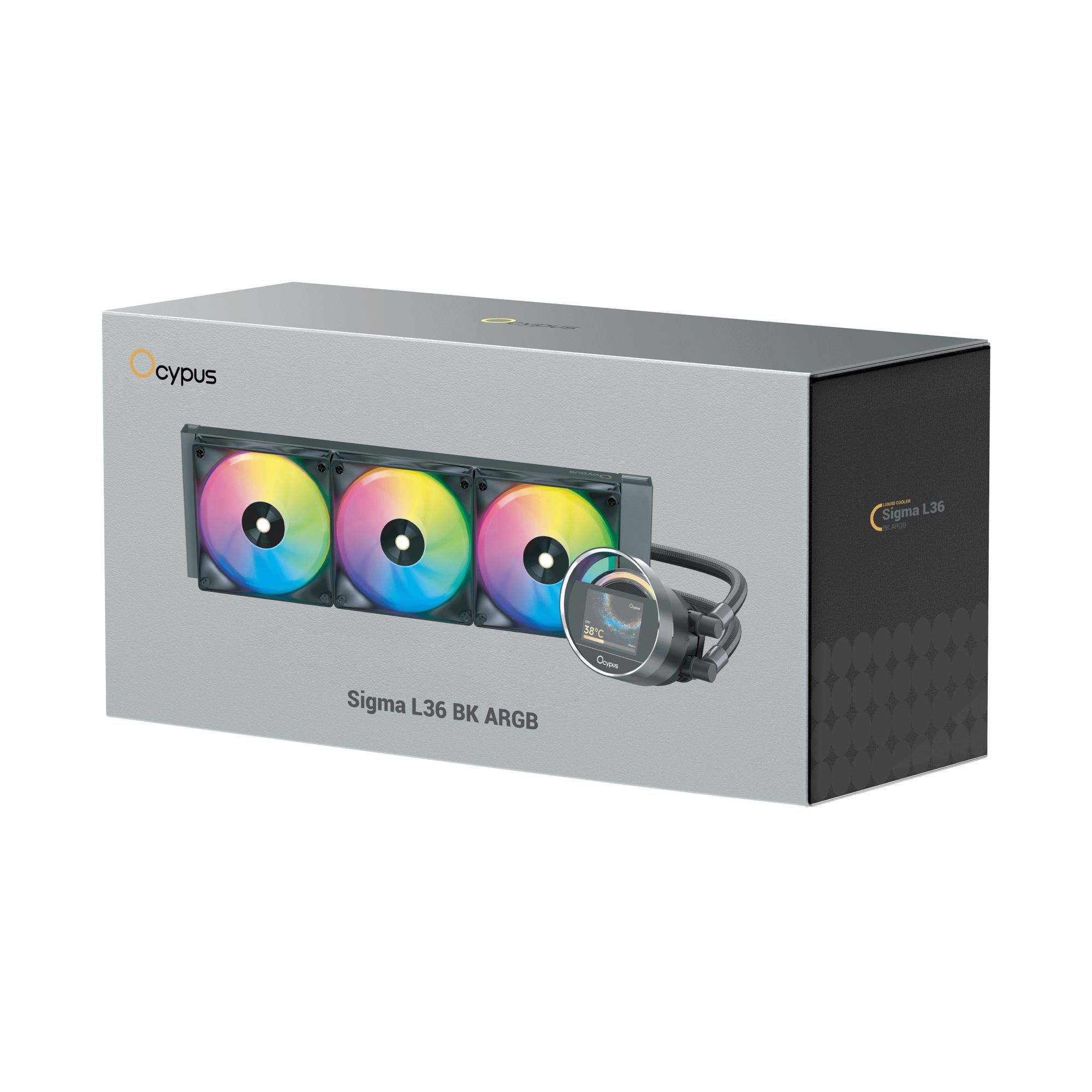 Система рідинного охолодження для компютерного процесора SIGMA L36 BK ARGB (SIGMA-L36-BK3AAWWN00X-GL) OCYPUS на малюнкі №7