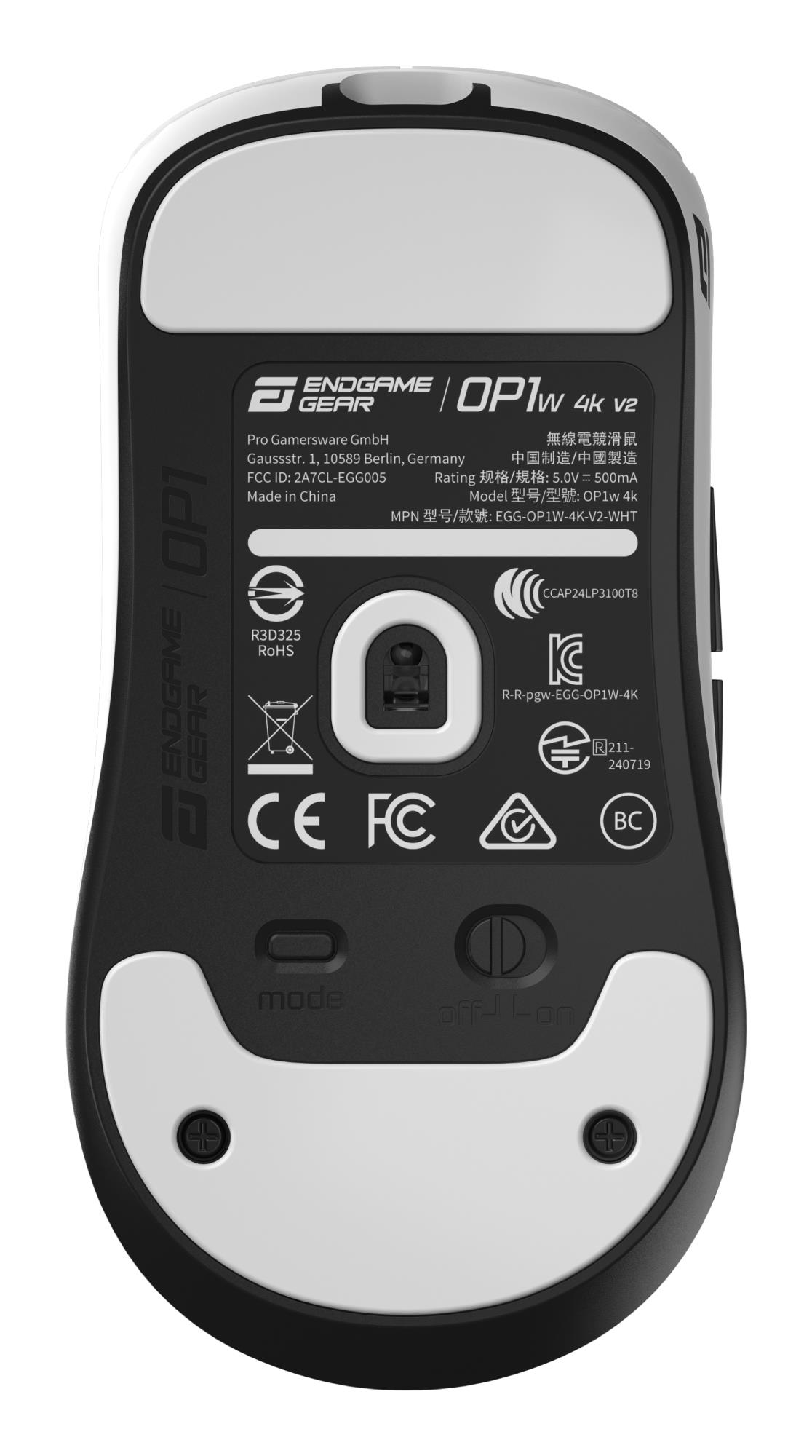 Миша ігрова бездротова Endgame Gear OP1w 4k v2, білий на малюнкі №12