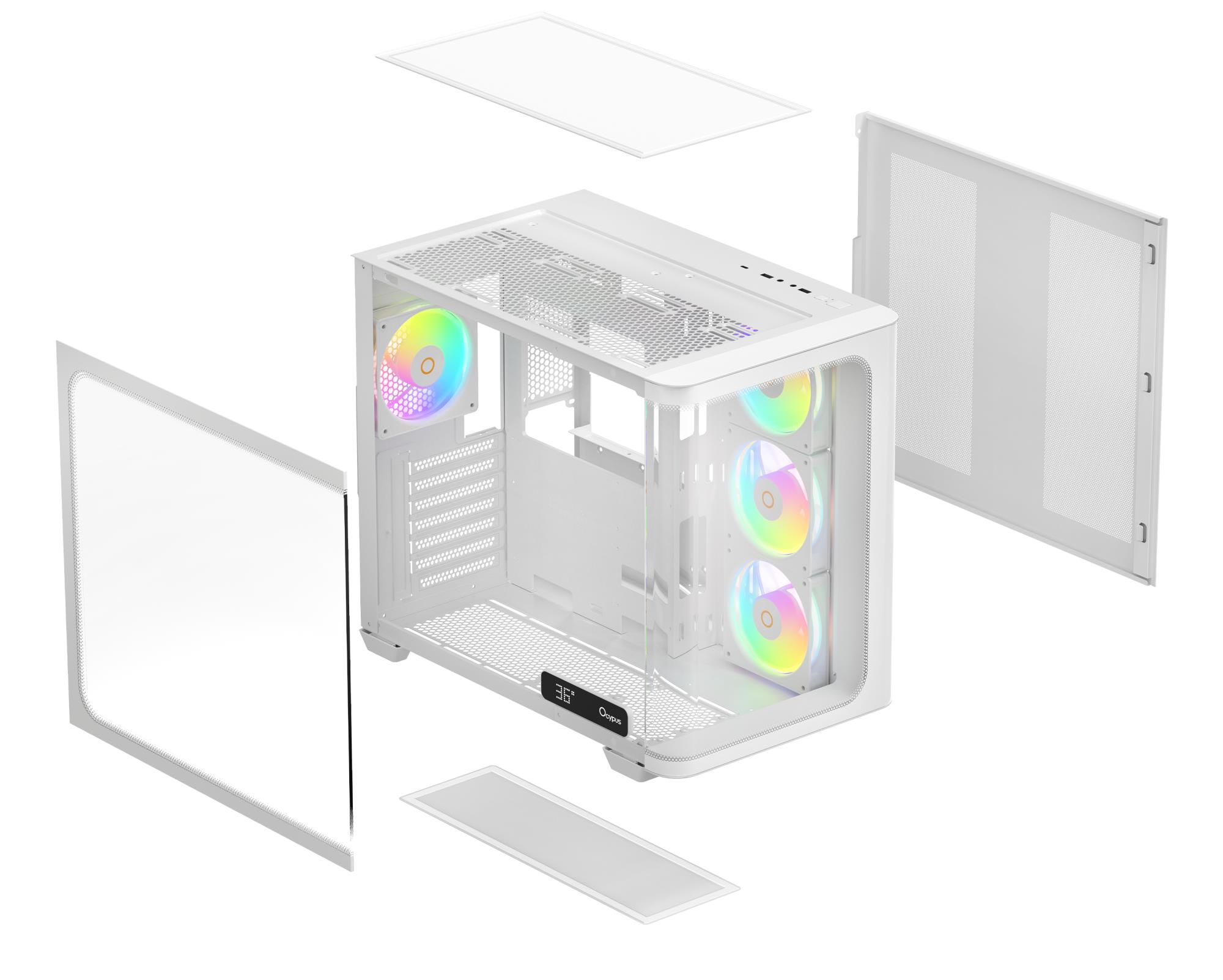 Корпус для компютера IOTA C70 WH CURVE ARGB DIGITAL (IOTA-C70-WHD400CD-GL) OCYPUS на малюнкі №8