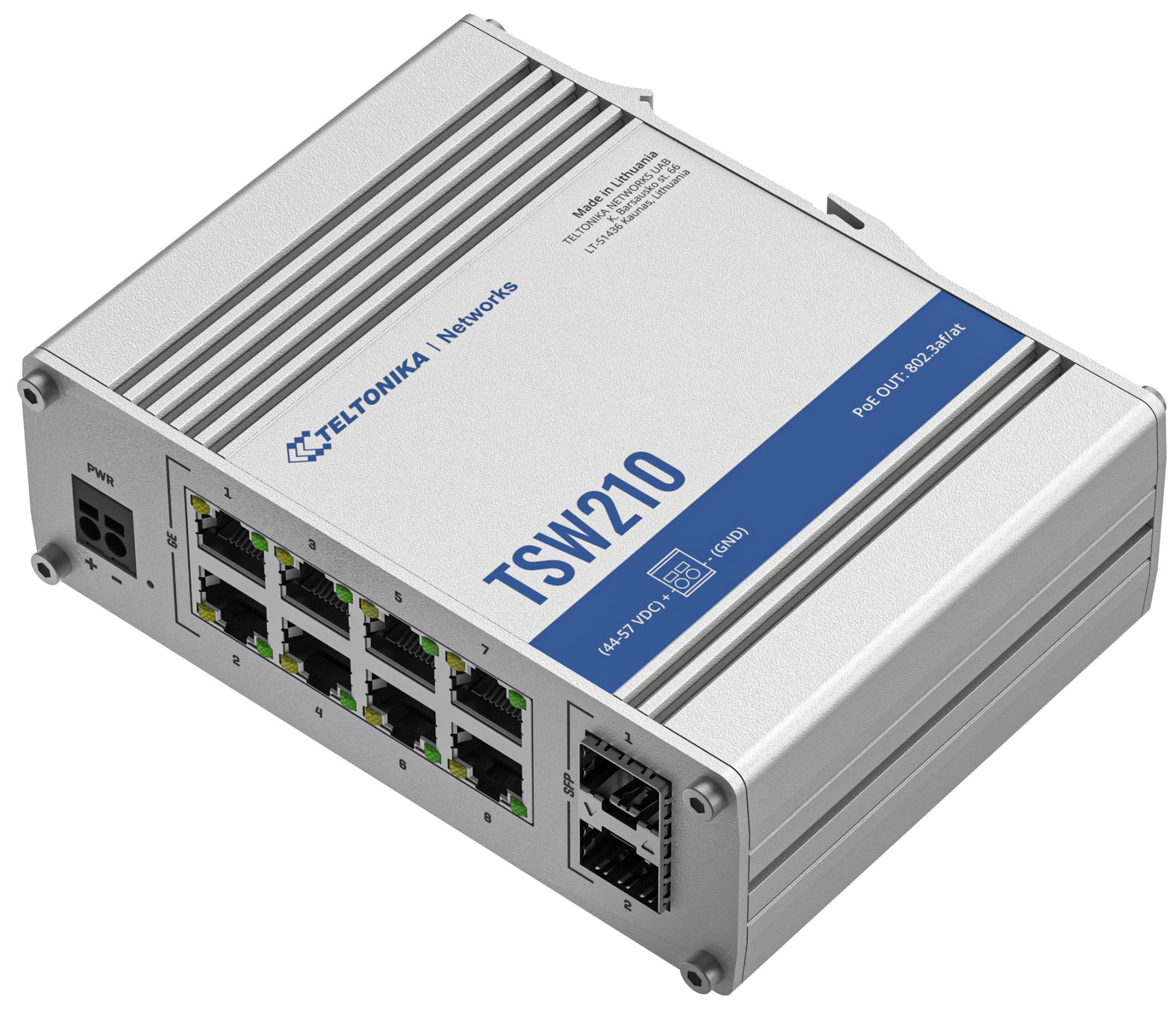 Net Switch 8PORT 10/100/1000/2SFP TSW210 Teltonika