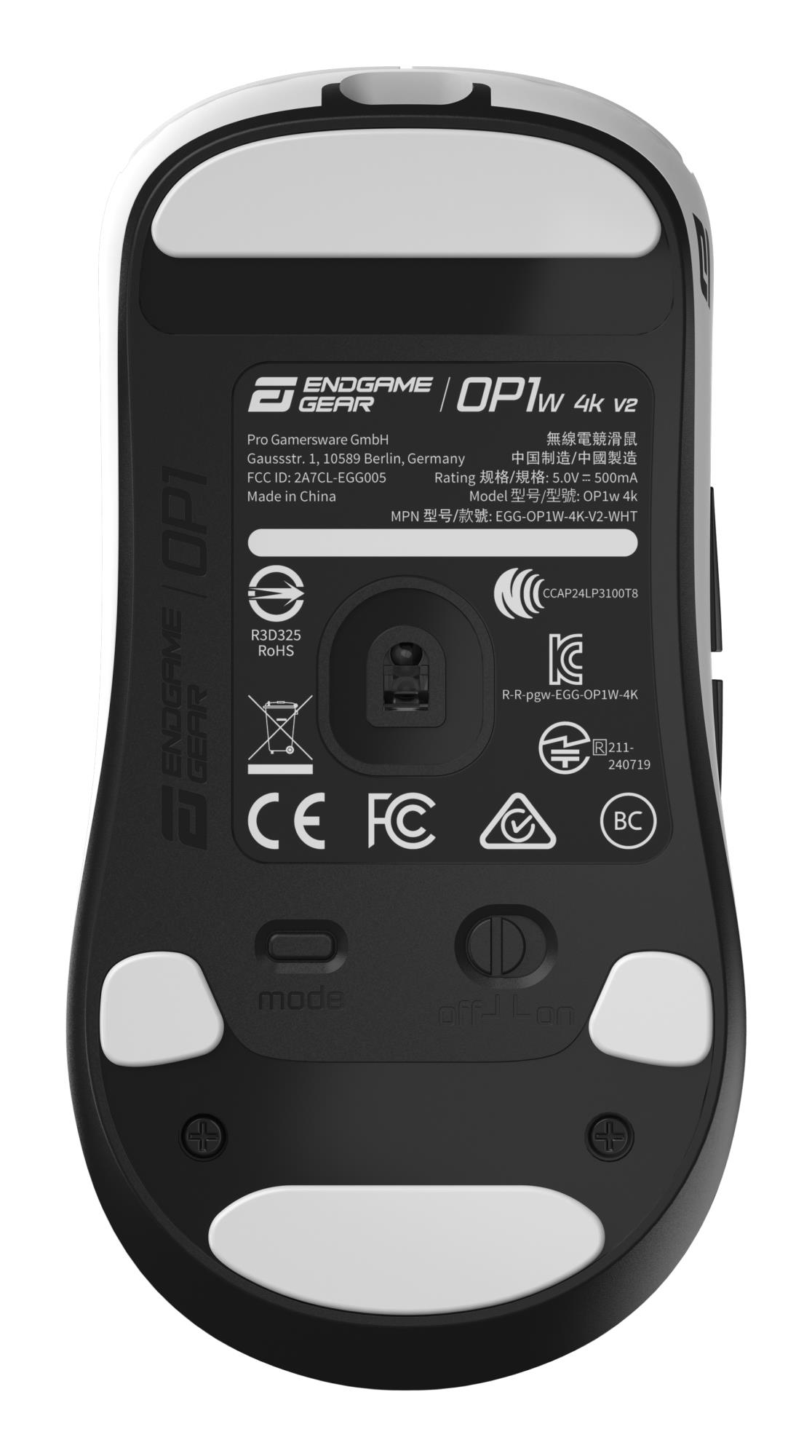 Миша ігрова бездротова Endgame Gear OP1w 4k v2, білий на малюнкі №11