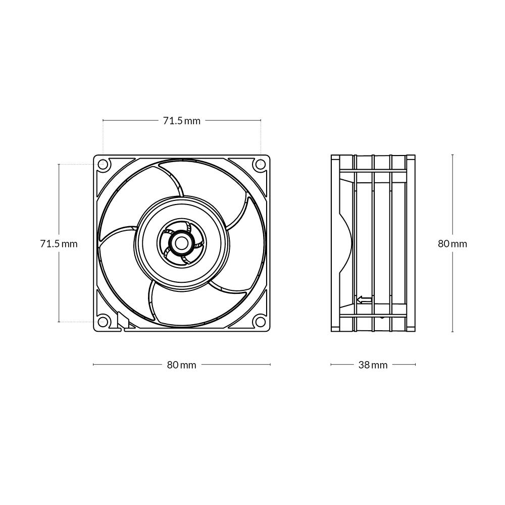 Корпусний вентилятор 80MM S8038-10K ACFAN00279A ARCTIC на малюнкі №7