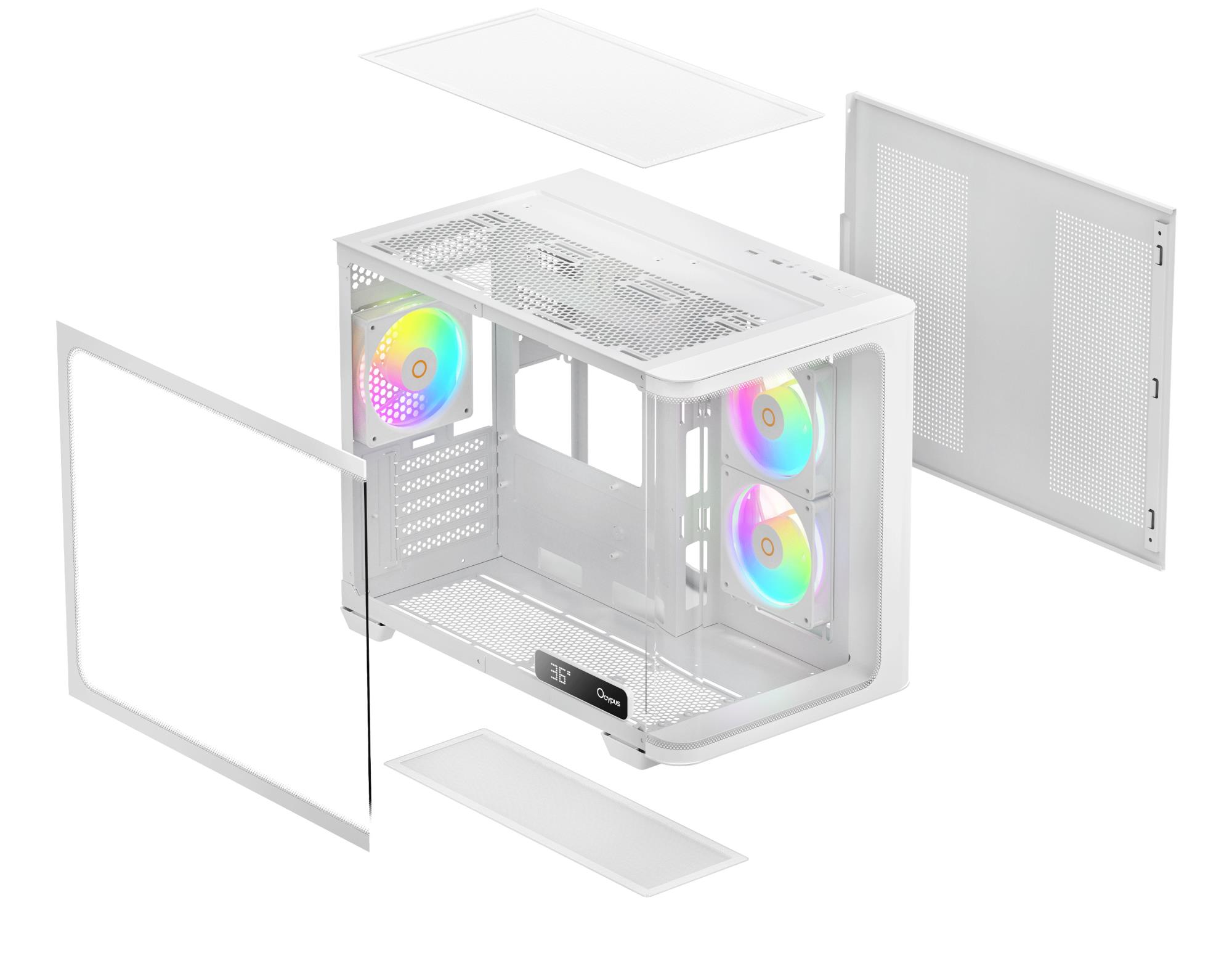 Корпус для компютера IOTA C50 WH CURVE ARGB DIGITAL (IOTA-C50-WHD300CD-GL) OCYPUS на малюнкі №9