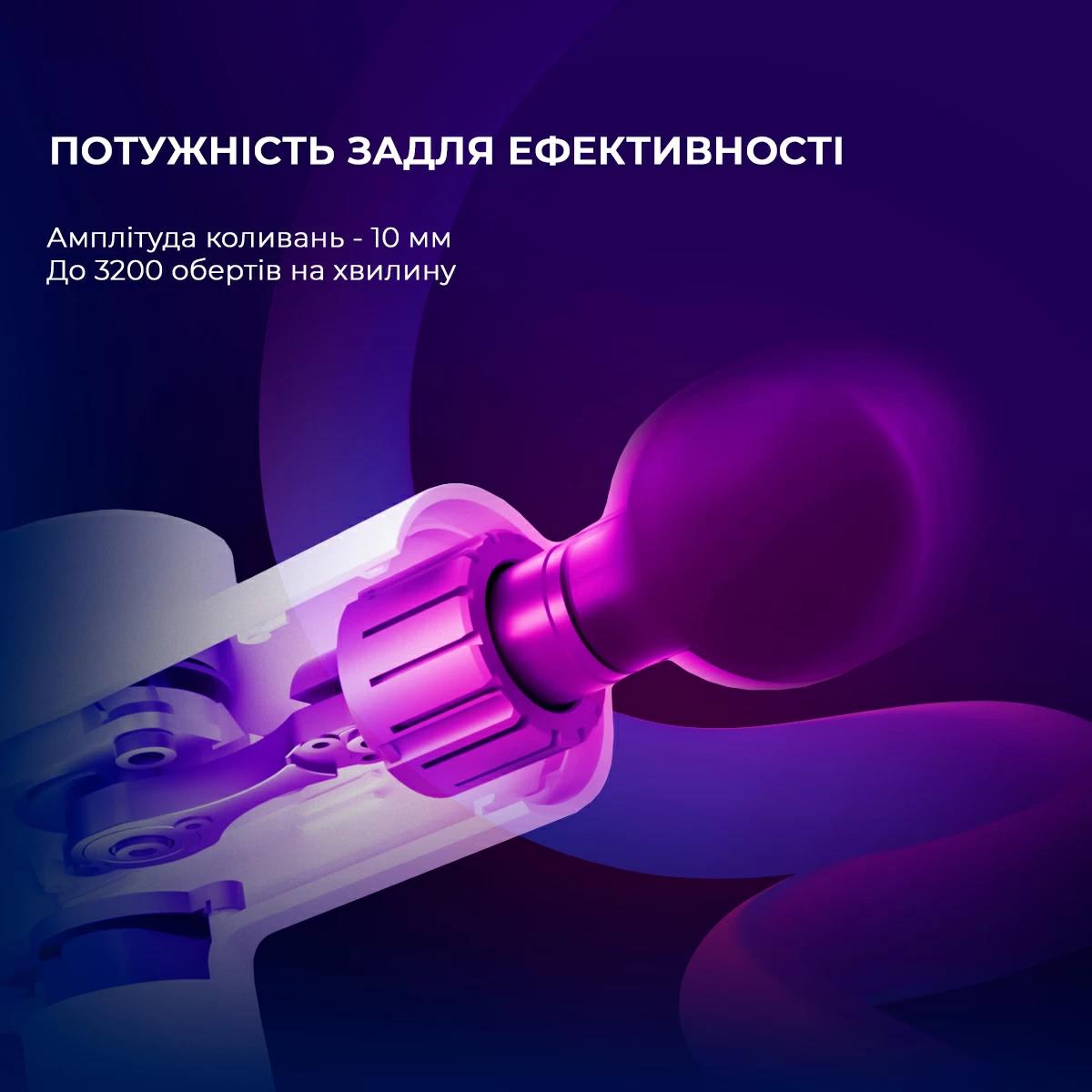 Масажер YUNMAI Massage Gun Prime 2 YMFG-M418 (Чорний) дивитися зображення № 9