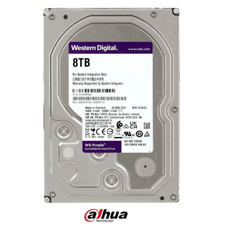 HDD|WESTERN DIGITAL|Purple|8TB|SATA|128 MB|5640 rpm|3,5"|WD84PURU