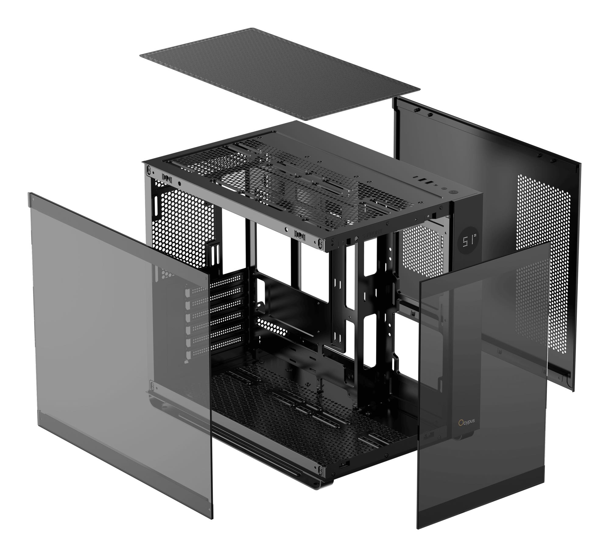 Корпус для компютера ATX W/O PSU IOTA C70 BK ARGB (IOTA-C70-BKD600XX-GL) OCYPUS на малюнкі №9