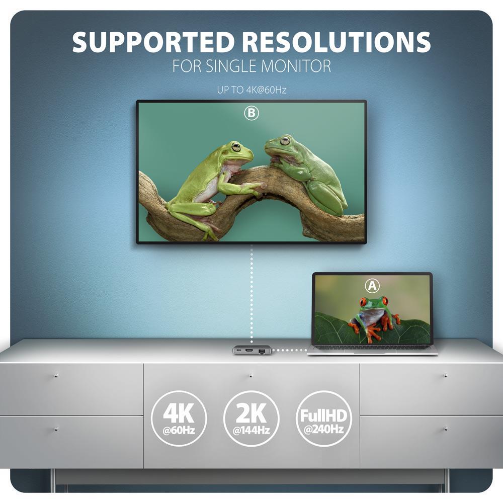 Хаб концентратор AXAGON HMC-5HL USB-C 5Гбіт/с SuperSpeed 5in1 hub, Сірий на малюнкі №4