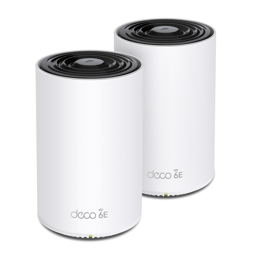 Wireless Router|TP-LINK|Wireless Access Point / Router|2-pack|5400 Mbps|Mesh|Wi-Fi 6e|2×10/100/1000M|1×2.5GbE|LAN WAN ports 3|Number of antennas 4|DECOXE75PRO(2-PACK)