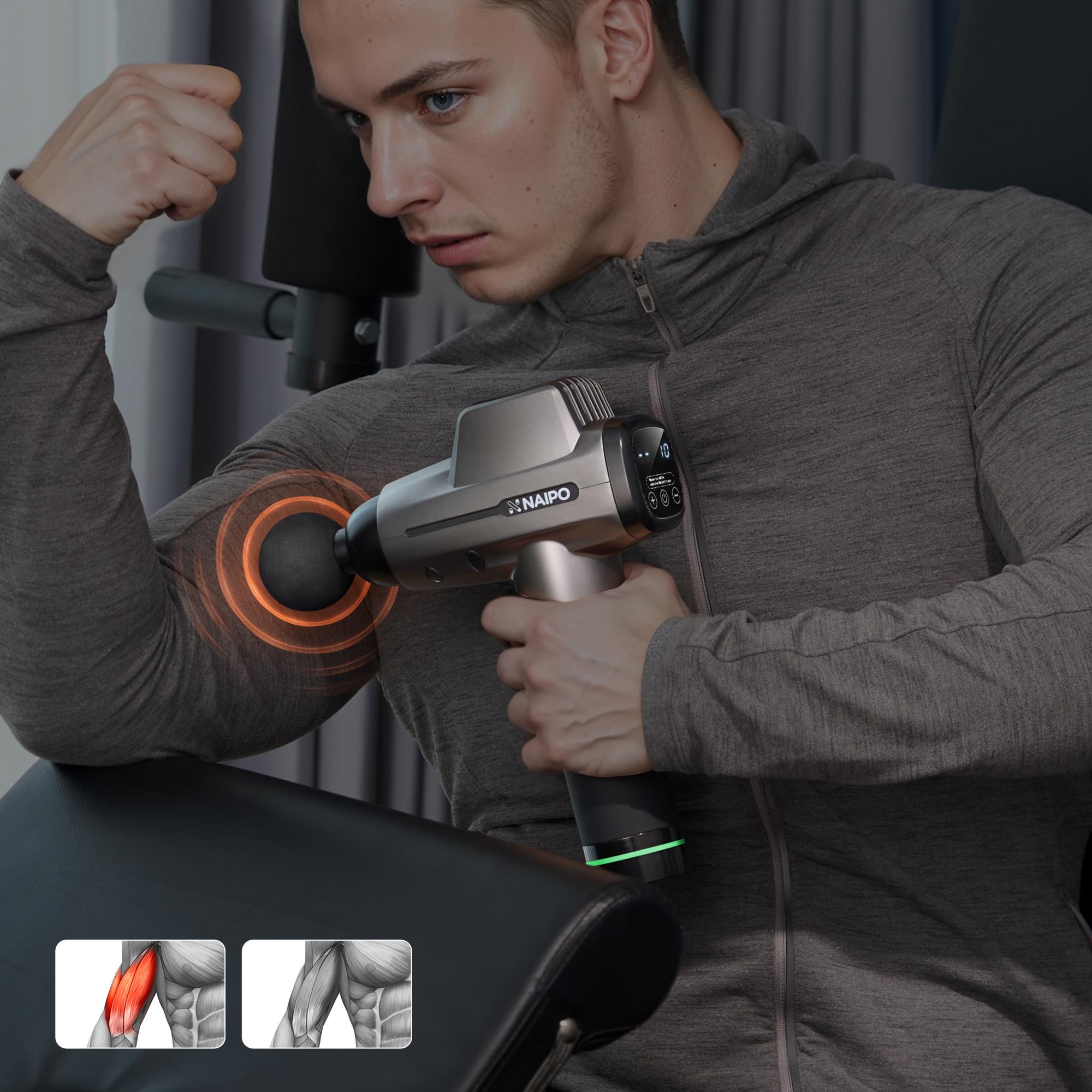 Масажер перкусійний ручний Naipo (NPMGUN-006) на малюнкі №4