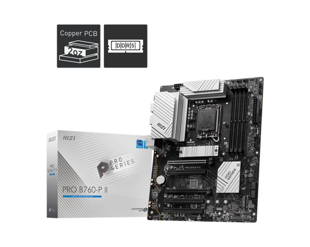 Mainboard|MSI|Intel B760 Express|LGA1700|Memory DDR5|Memory slots 4|PROB760-PII