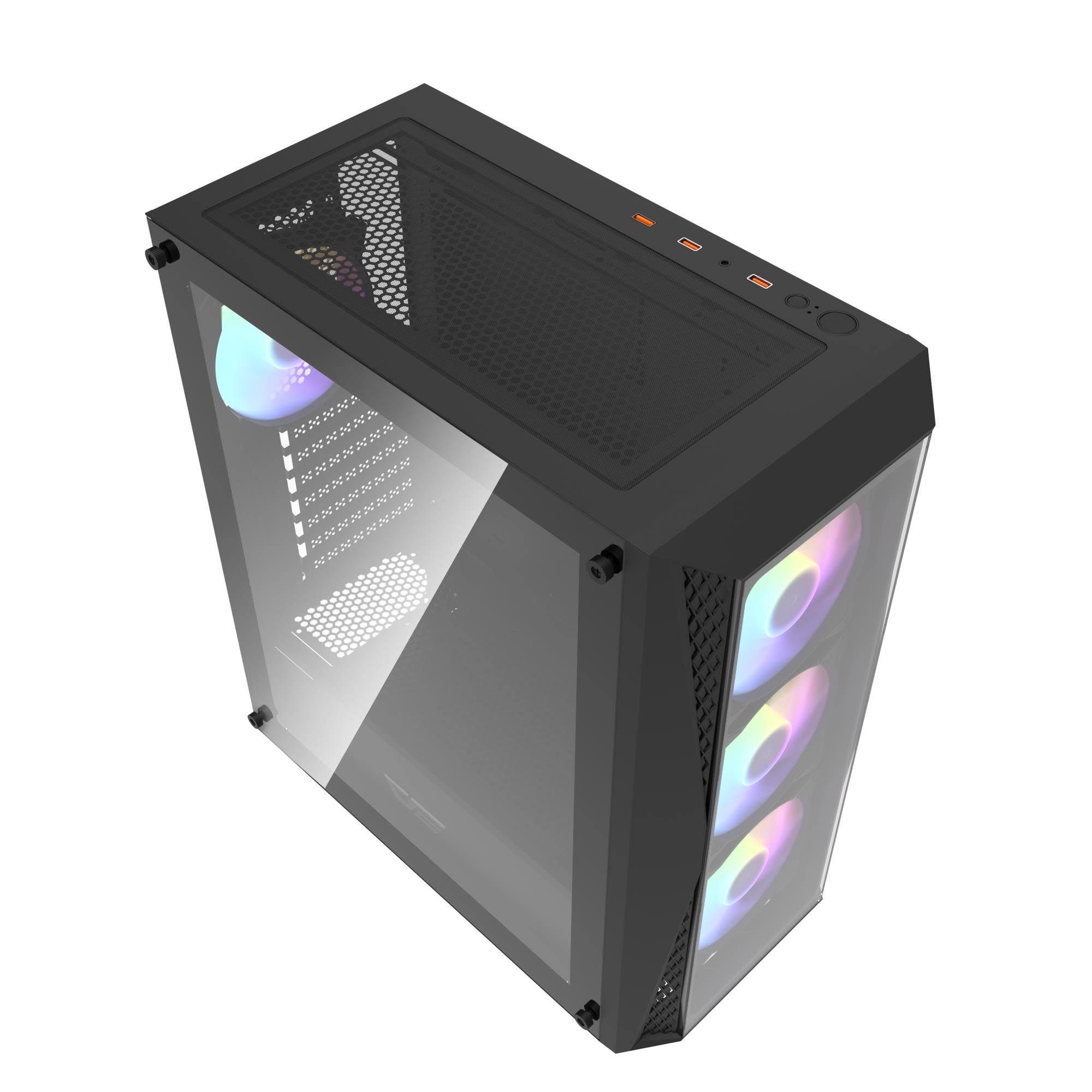 Корпус для компютера DARK FLASH ATX без блока живлення DK352 PLUS чорний на малюнкі №5