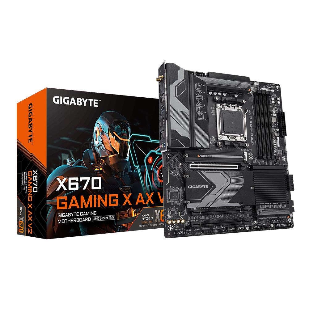 Mainboard|GIGABYTE|AMD X670|SAM5|ATX|Memory DDR5|Memory slots 4|2xPCI-Express 3.0 16x|1xPCI-Express 4.0 16x|2xM.2|1xHDMI|4xUSB 2.0|8xUSB 3.2|1xUSB-C|1xRJ45|3xAudio port|X670GAMINGXAXV2