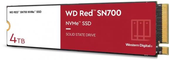 SSD | WESTERN DIGITAL | Red SN700 | 4TB | M.2 | NVMe | Write speed 3100 MBytes/sec | Read speed 3400 MBytes/sec | TBW 5100 TB | WDS400T1R0C